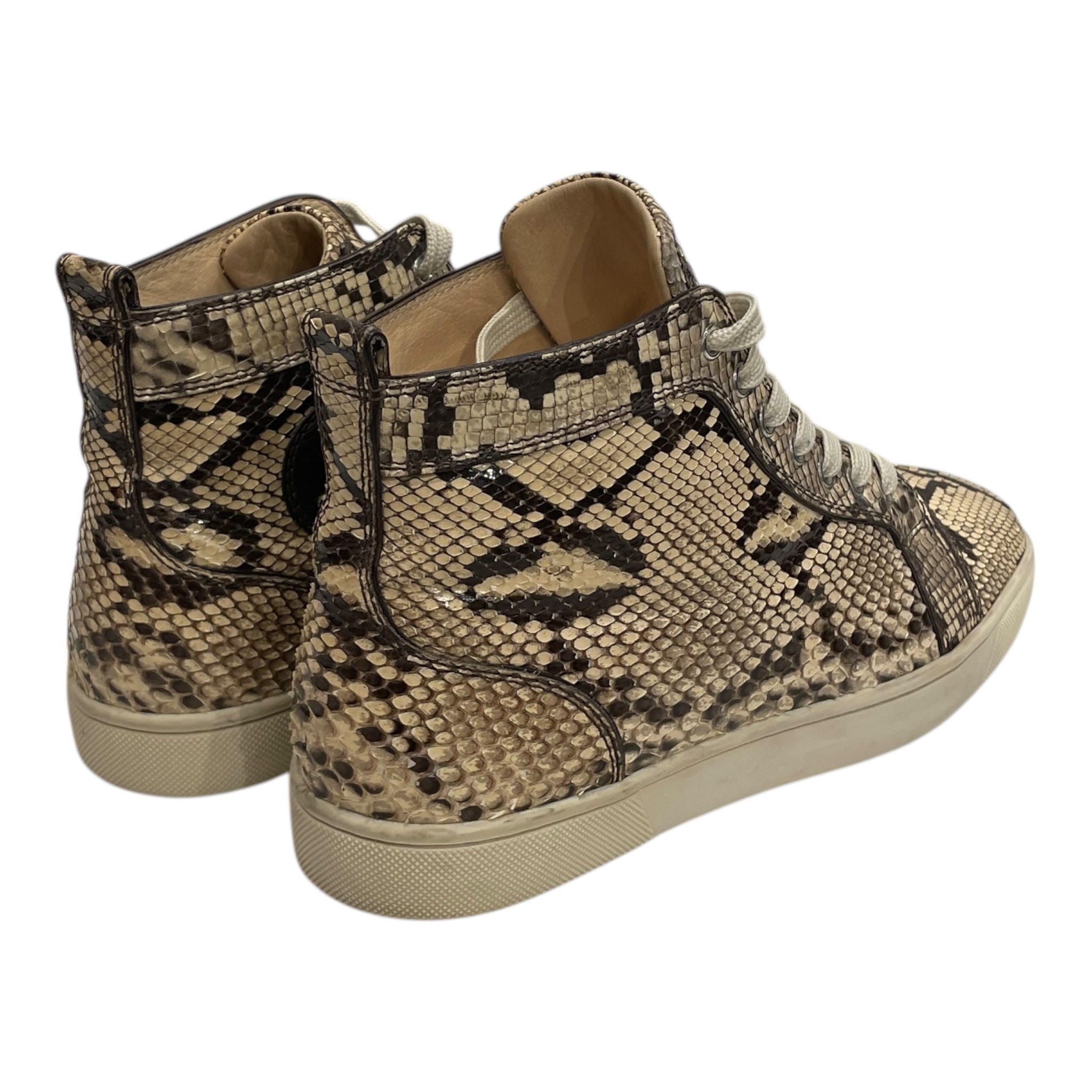 Christian Louboutin/Hi-Sneakers/EU 41/Animal Pattern/Leather/BEG/BEIGE BLK SNAKE SKIN view 2