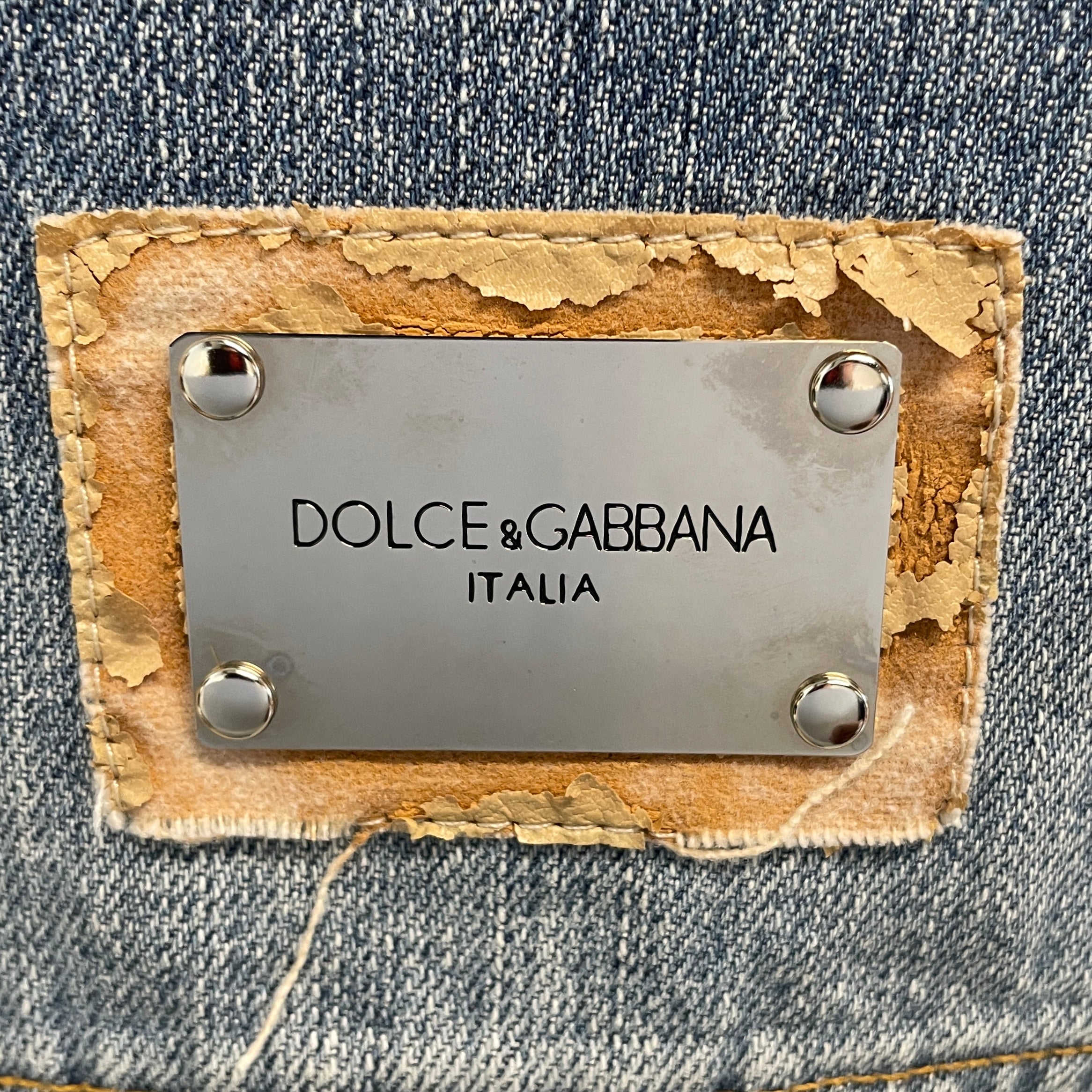 DOLCE&GABBANA/Denim Jkt/44/Cotton/BLU/VINTAGE/DISTRESSED view 3