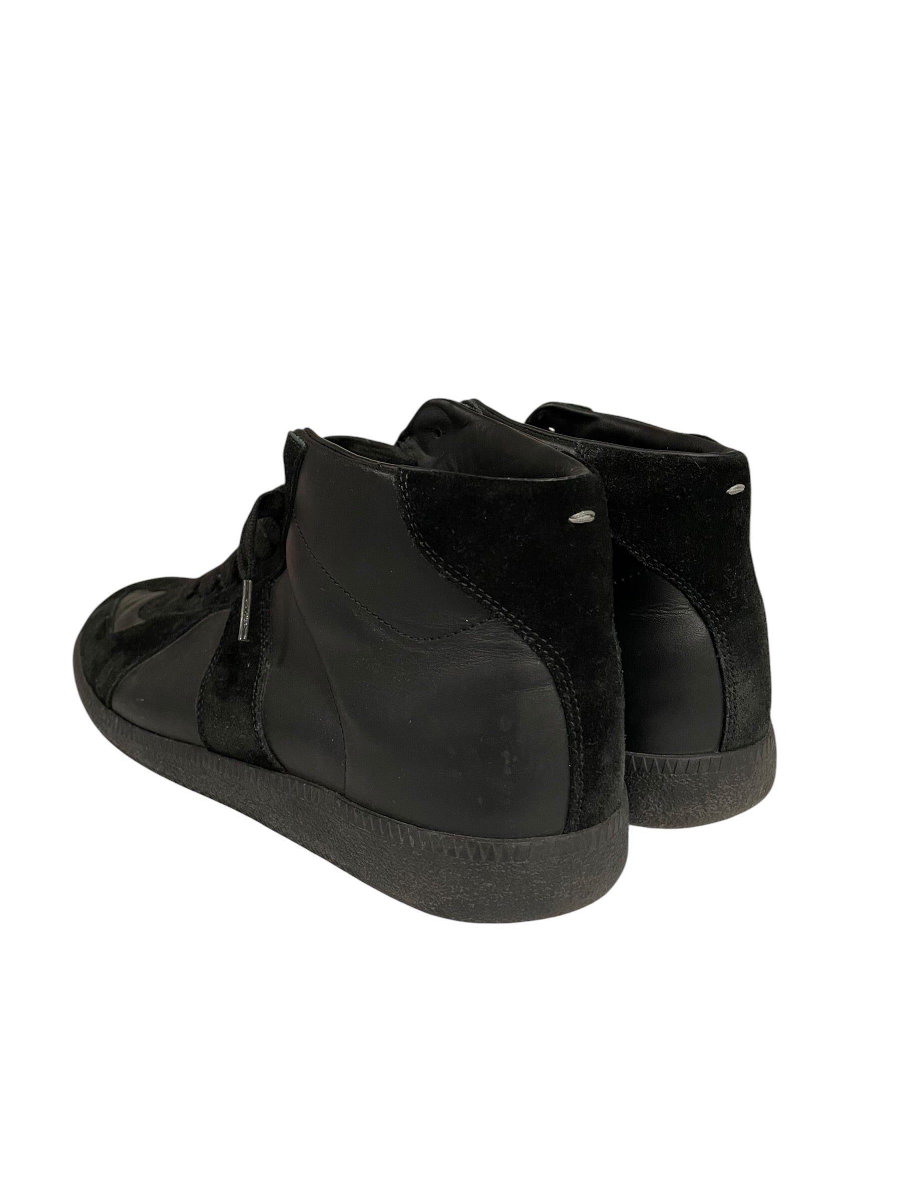 Maison Margiela/Hi-Sneakers/EU 44/Leather/BLK/HIGH TOP GAT TRIPLE BLACK view 2