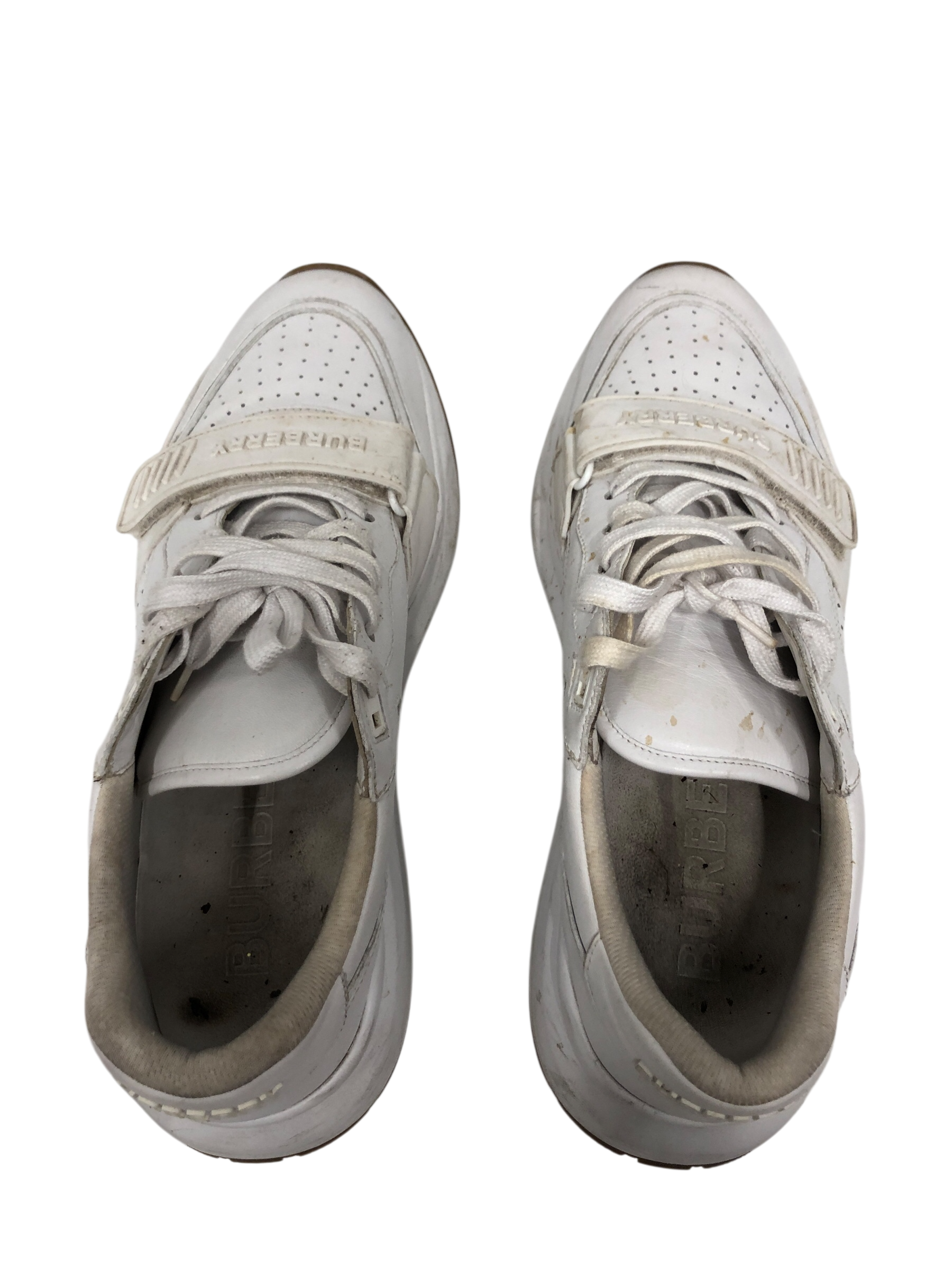 BURBERRY/Low-Sneakers/EU 45/Leather/WHT/Ramsey w/ Gum Sole view 6