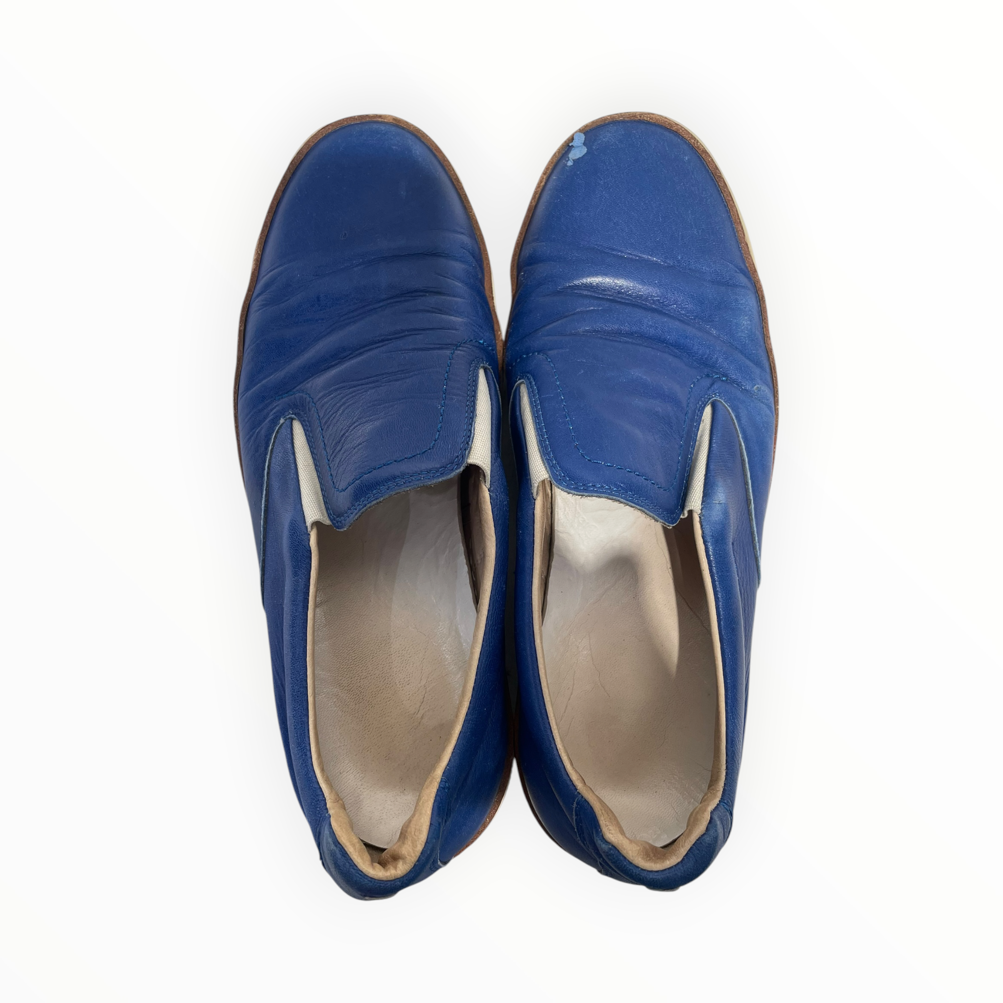Maison Martin Margiela/Low-Sneakers/EU 41/Leather/BLU/Slip-on/LEATHER SLIP ON SNEAKER view 3