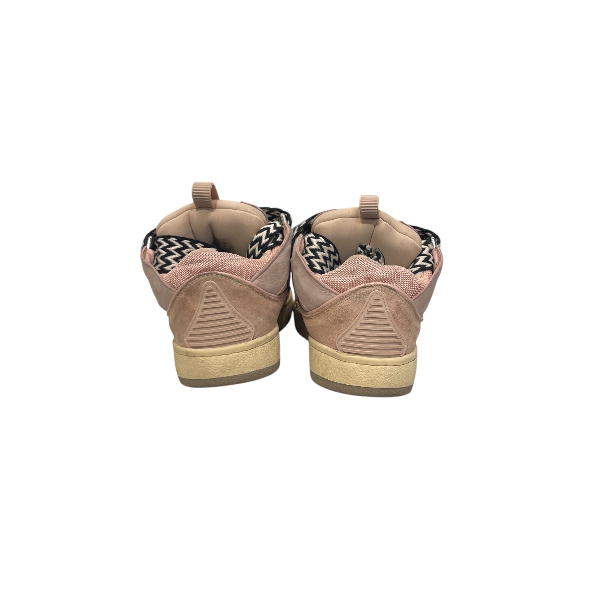 LANVIN/Low-Sneakers/US 6/Leather/PNK/CURB ZIGZAG SHOELACE view 3