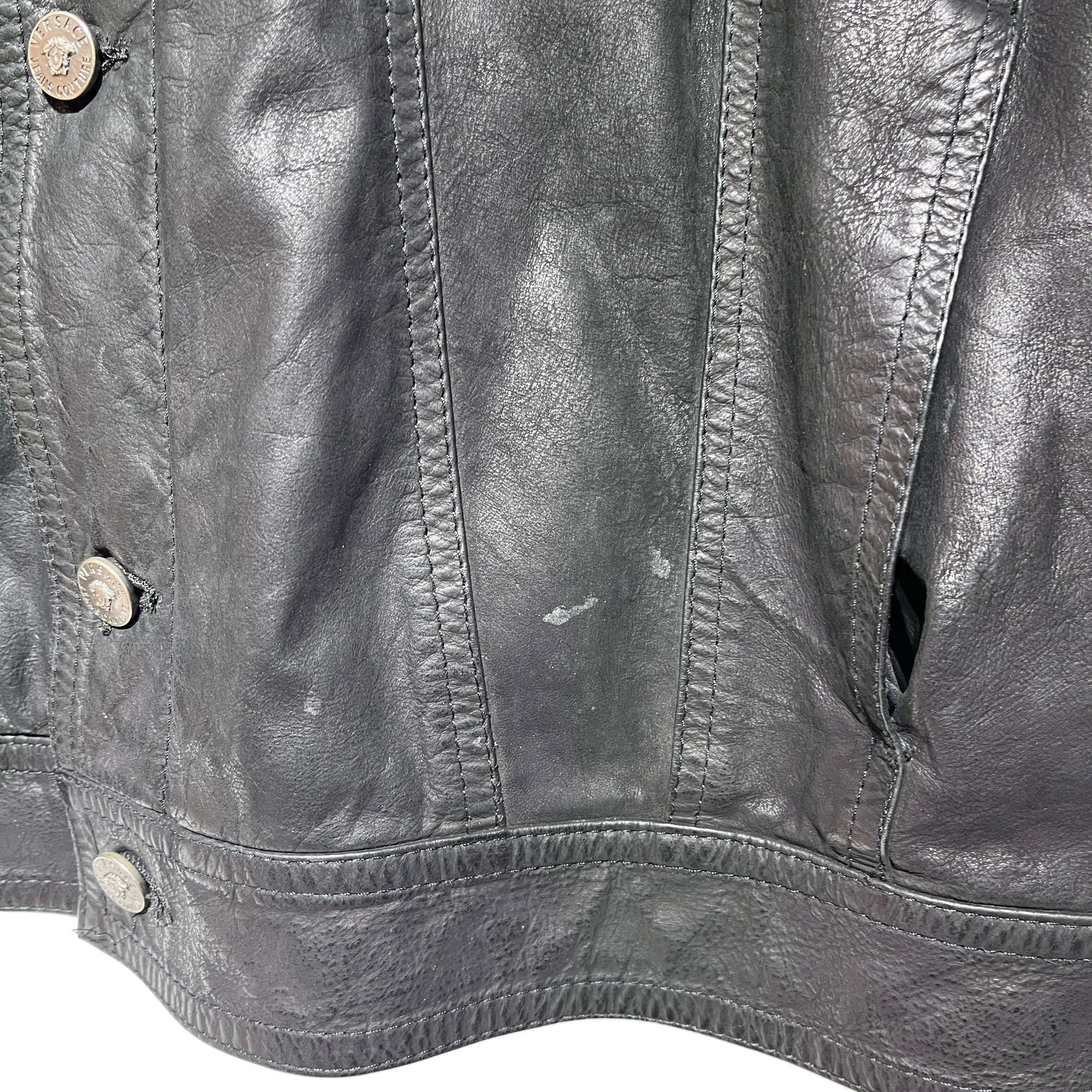 VERSACE JEANS COUTURE/Leather Jkt/XL/Leather/BLK/VINTAGE view 6