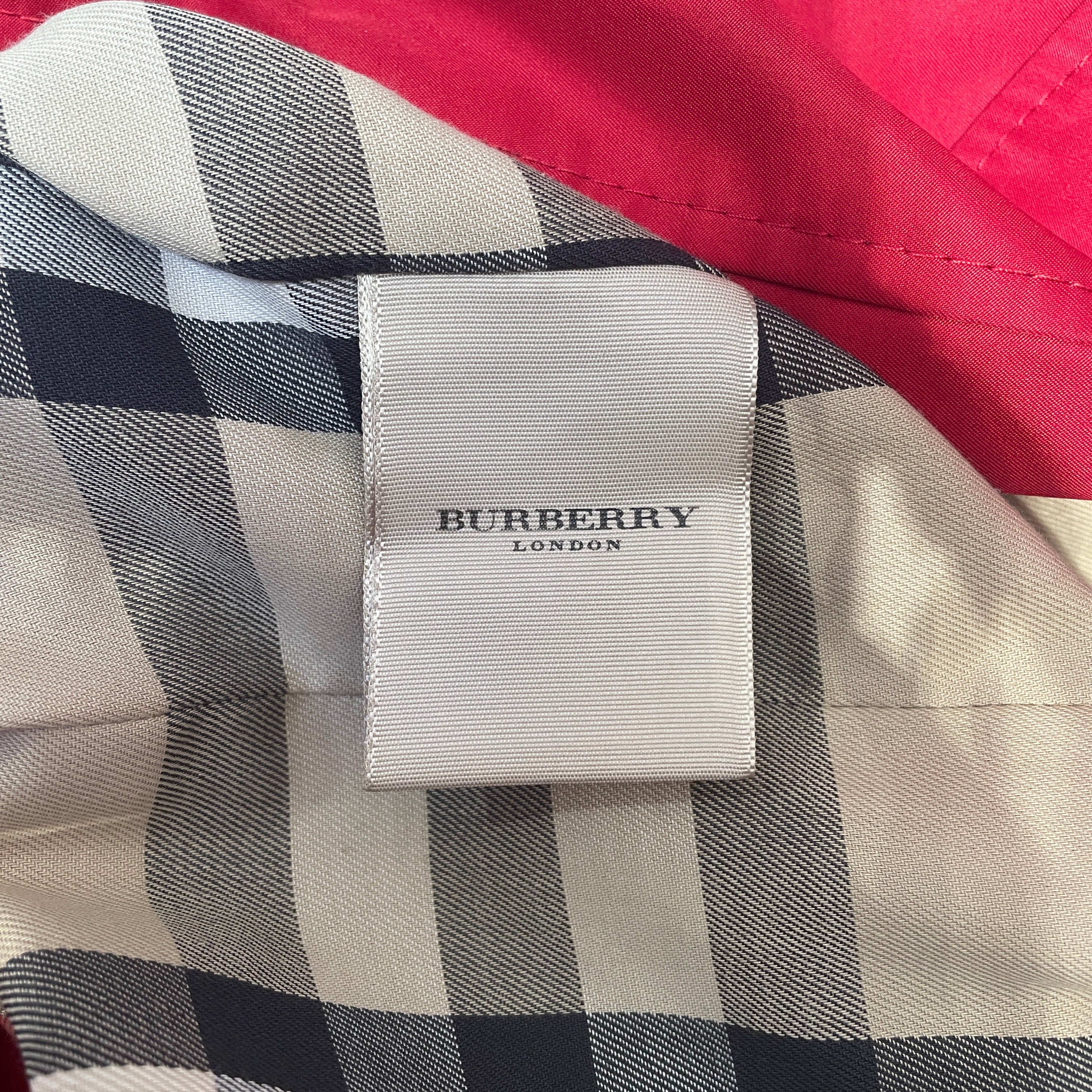 BURBERRY LONDON/Trench Coat/Nylon/RED/BLACK BUTTONS view 4