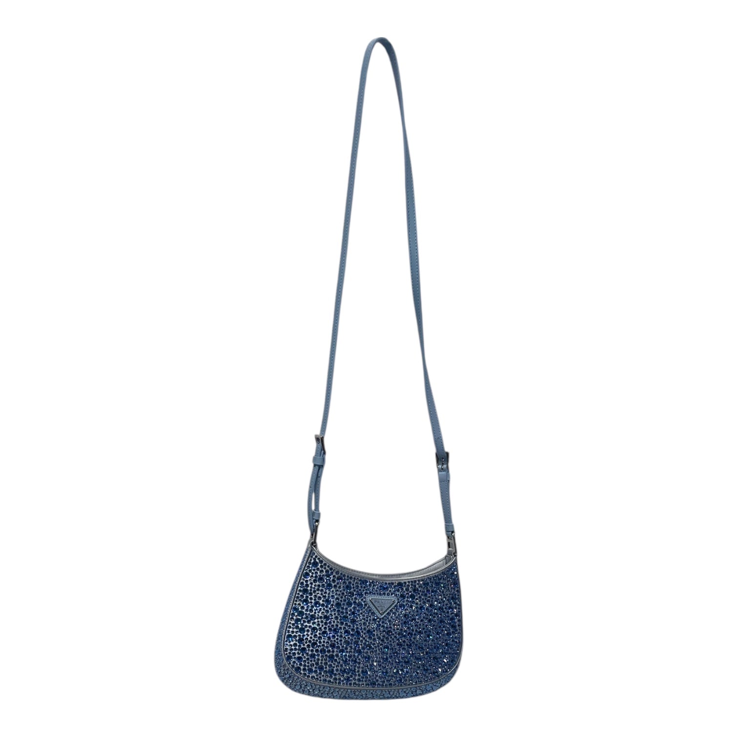 PRADA/Hand Bag/Cotton/BLU/CLEO CRYSTAL EMBELLISHED view 1