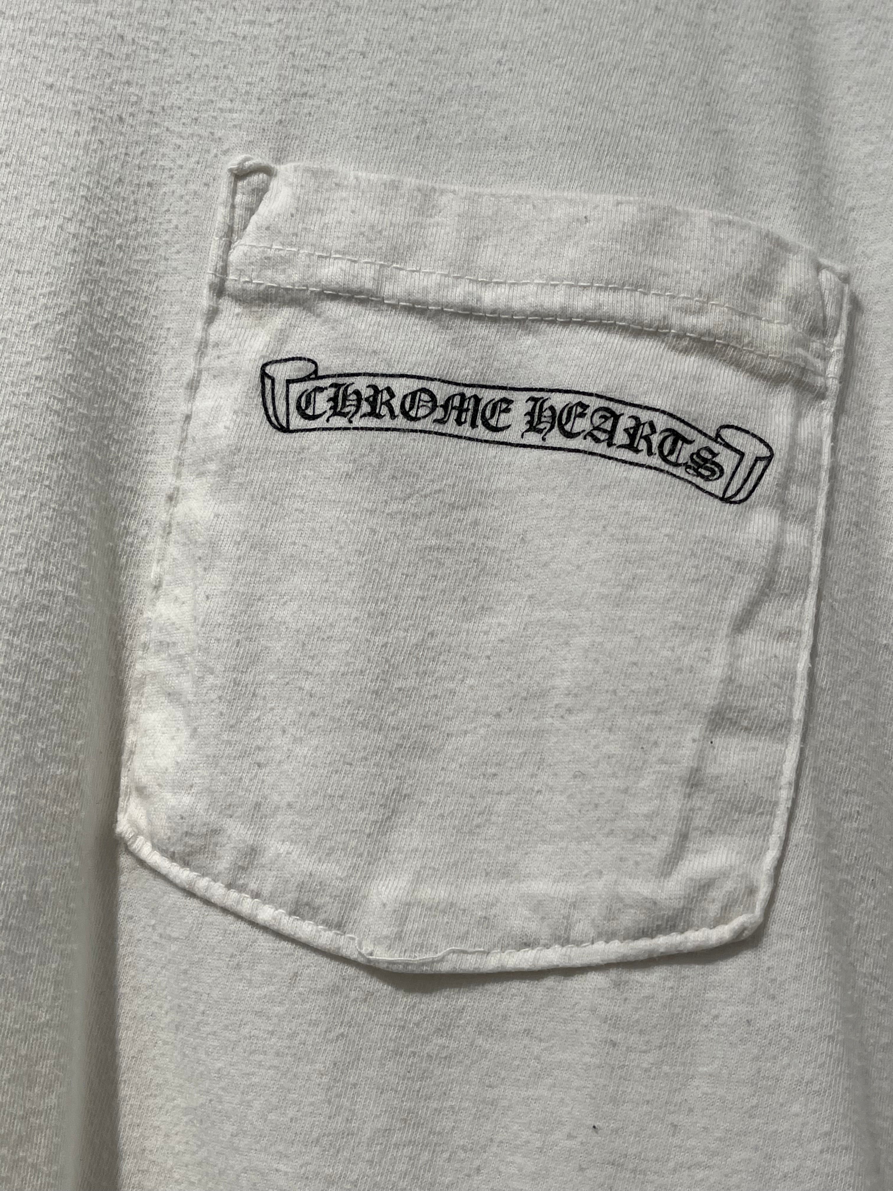 CHROME HEARTS/T-Shirt/M/Cotton/WHT/BACK LOGO TEE view 3