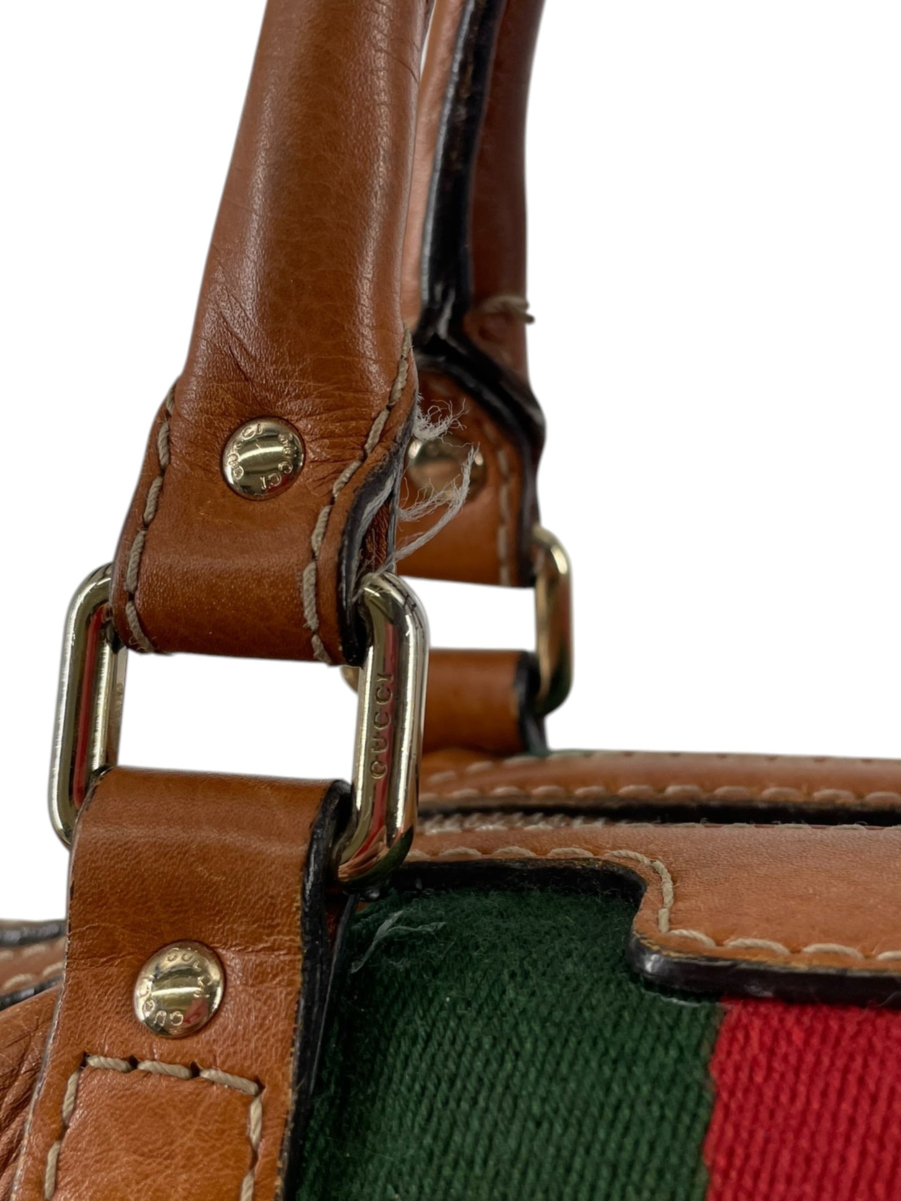 GUCCI/Bag/Leather/CML/GUCCI BOSTON RED GREEN STRIPE view 7