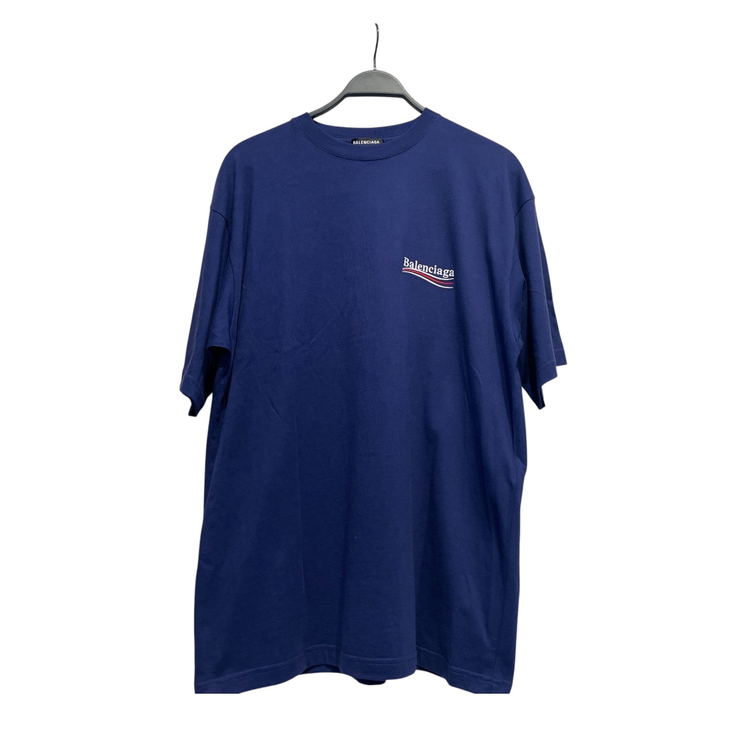 BALENCIAGA/T-Shirt/S/Cotton/BLU/High Neck/ view 1