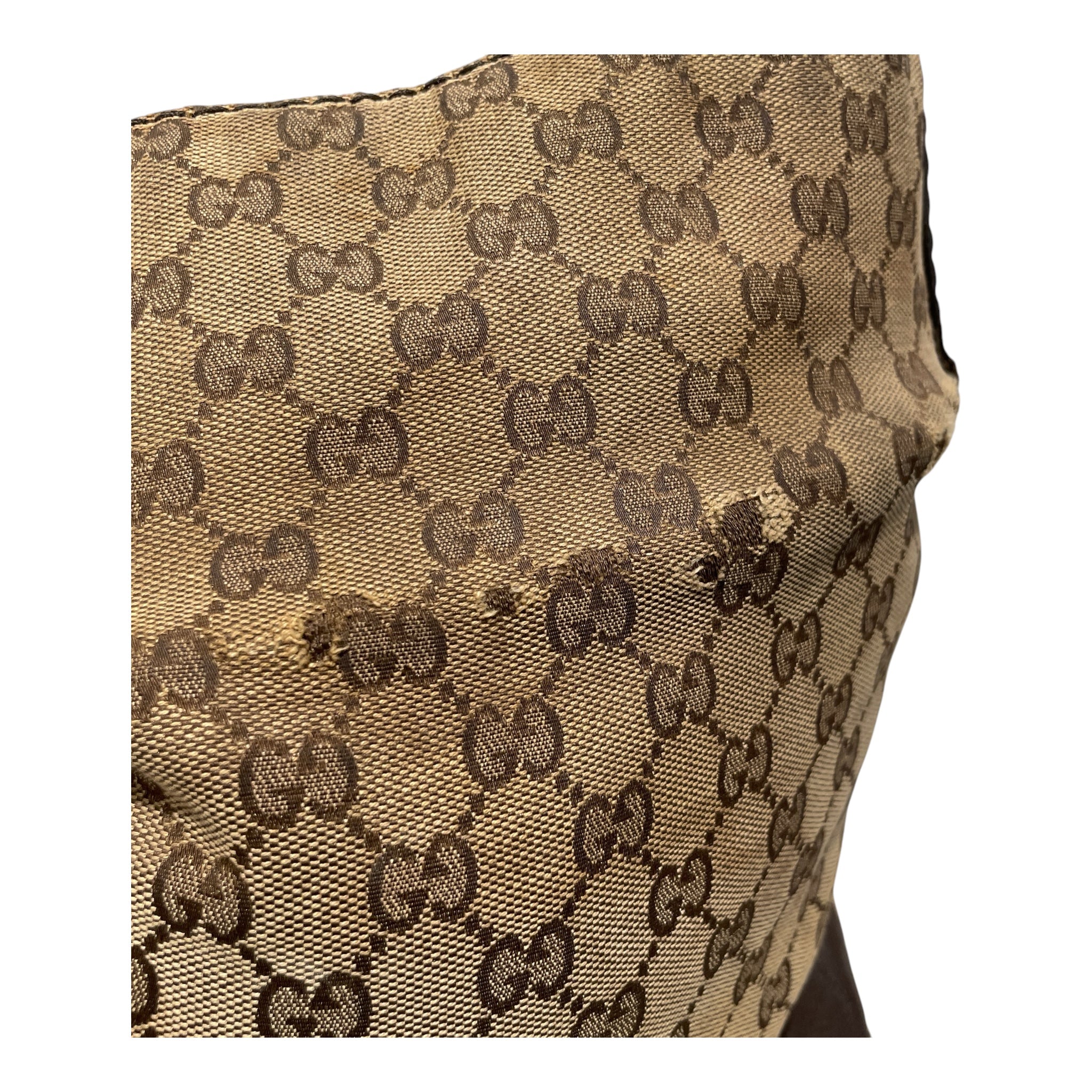 GUCCI/Tote Bag/Cotton/BRW/hobo slouch view 3