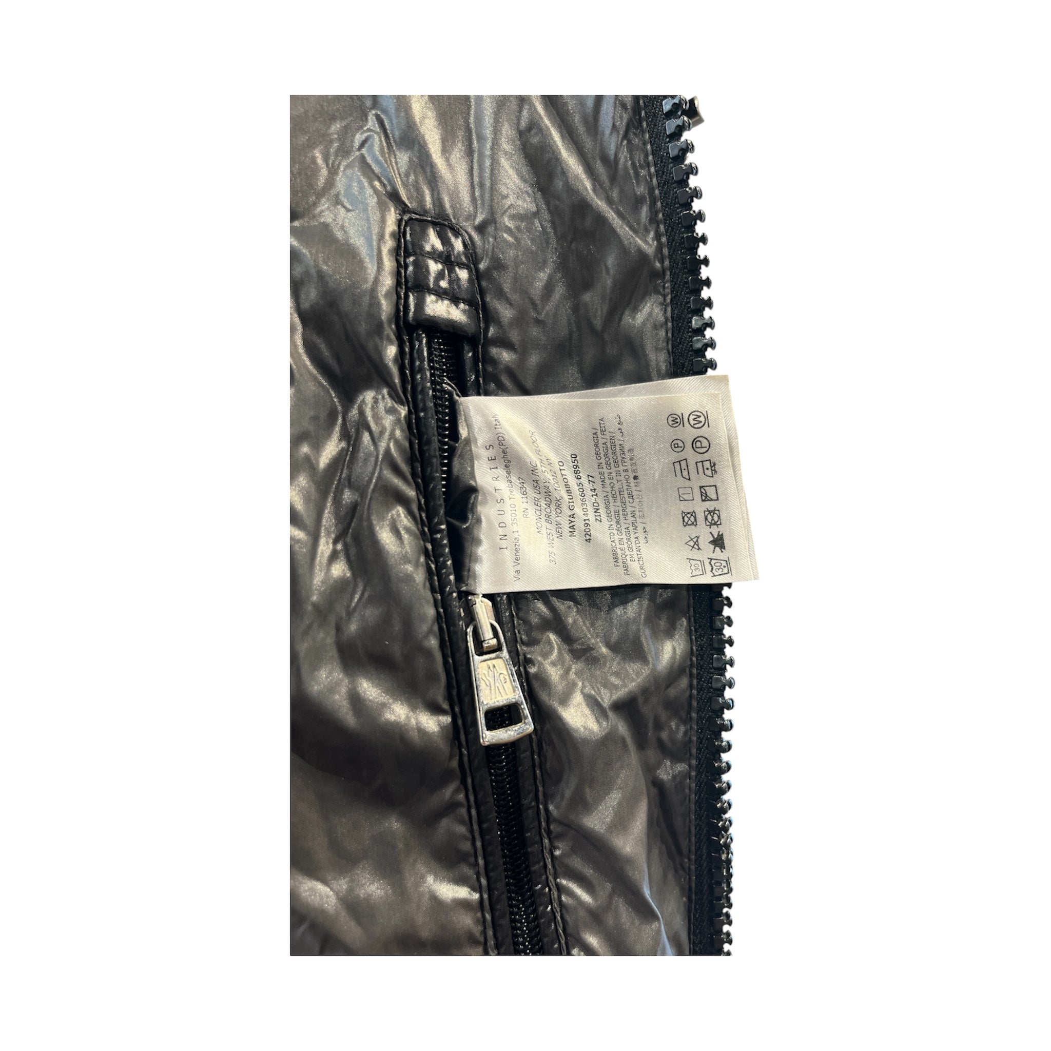 MONCLER/Puffer Jkt/L/Nylon/BLK/MAYA HOODED PUFFER view 3