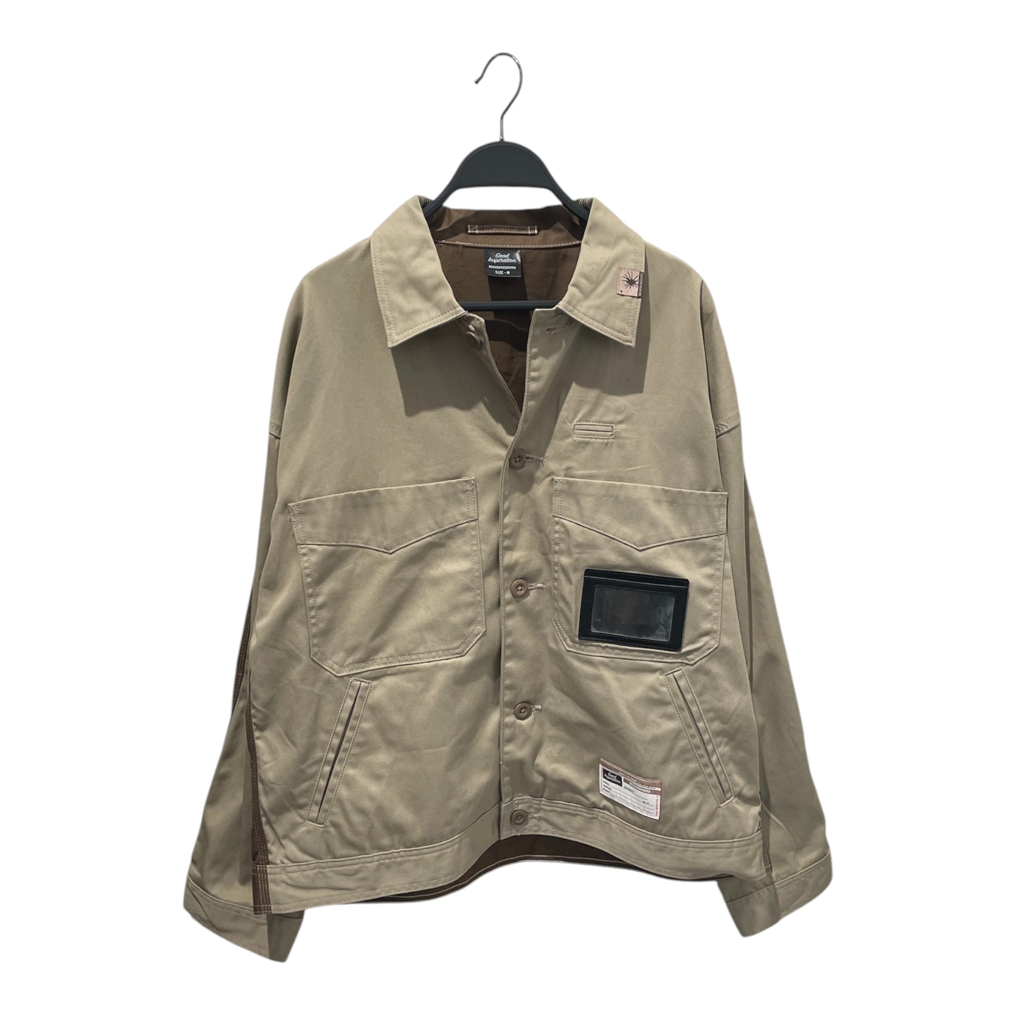 MIHARA YASUHIRO/Jacket/M/Cotton/BEG/FRONT CLEAR POCKET view 1