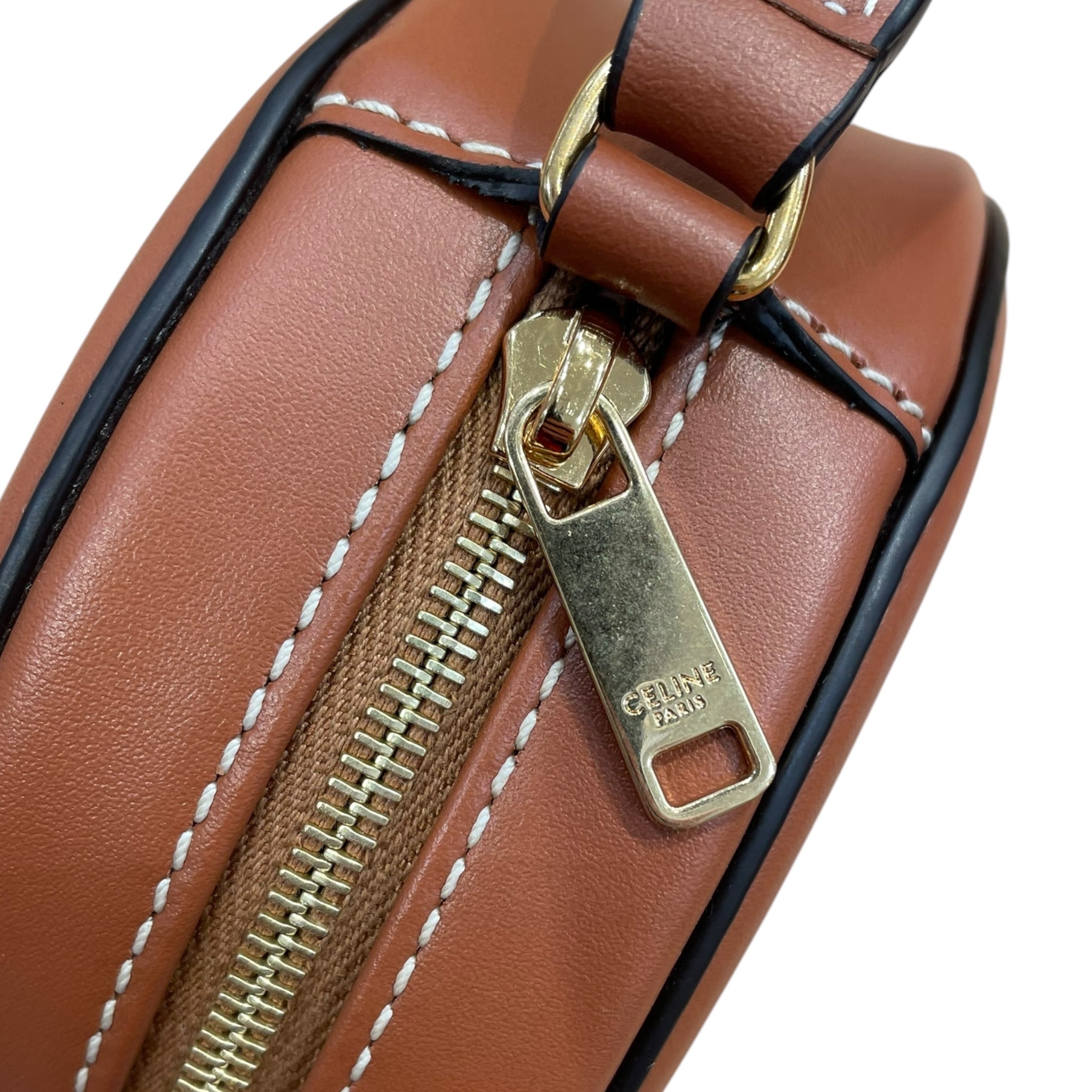 CELINE/Cross Body Bag/S/Leather/BRW/Round Cross body view 7