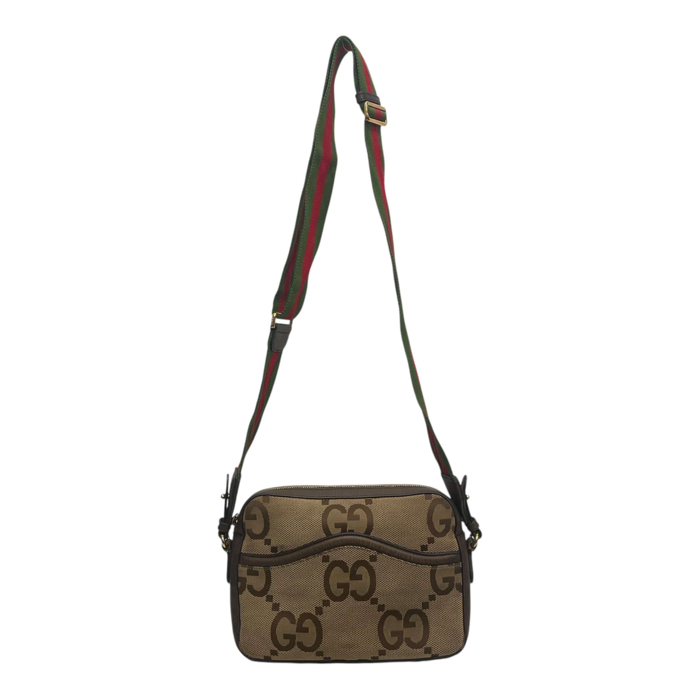 GUCCI/Cross Body Bag/Monogram/Leather/CML/GG LOGO STRIPESTRAP MONOBAG view 1