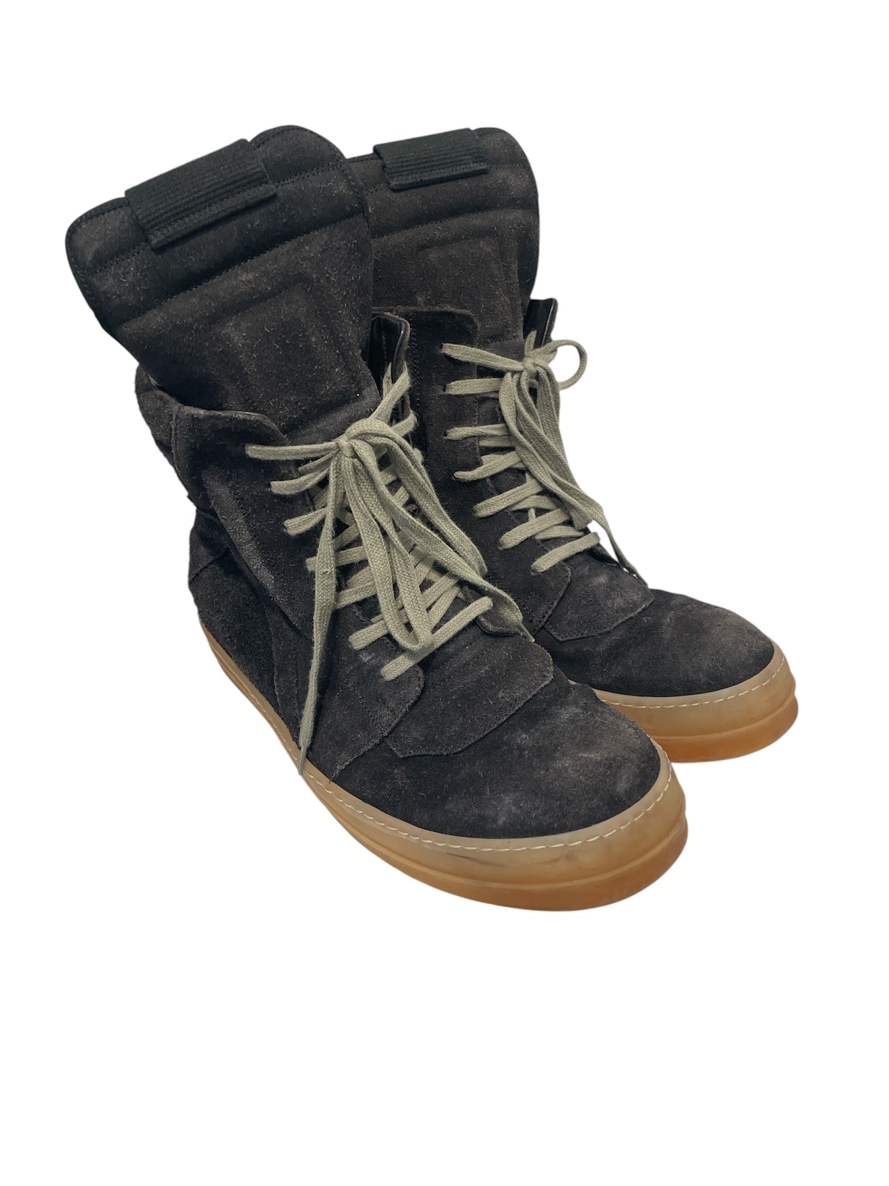 Rick Owens/Hi-Sneakers/EU 43/Suede/BLK/GEOBASKET GUM SOLE view 1