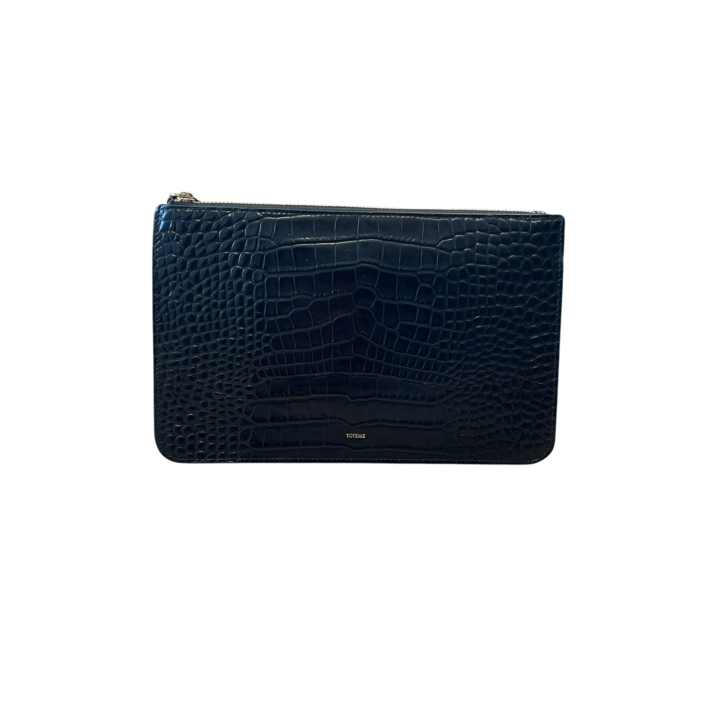 TOTEME/Clutch Bag/Animal Pattern/Leather/BLK/ view 1