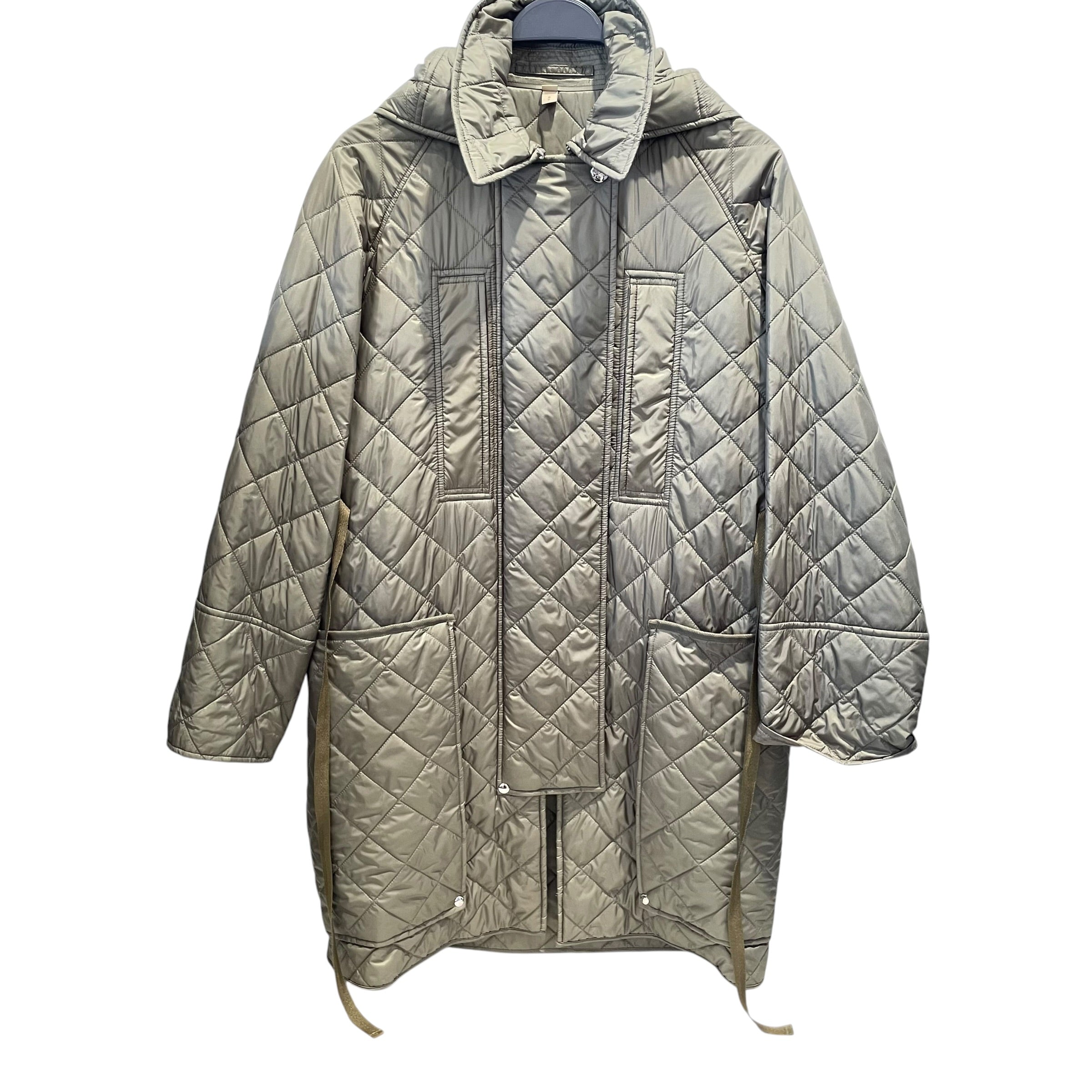 BURBERRY LONDON/Coat/S/Nylon/GRN/Olive Green Quilted Parka view 1