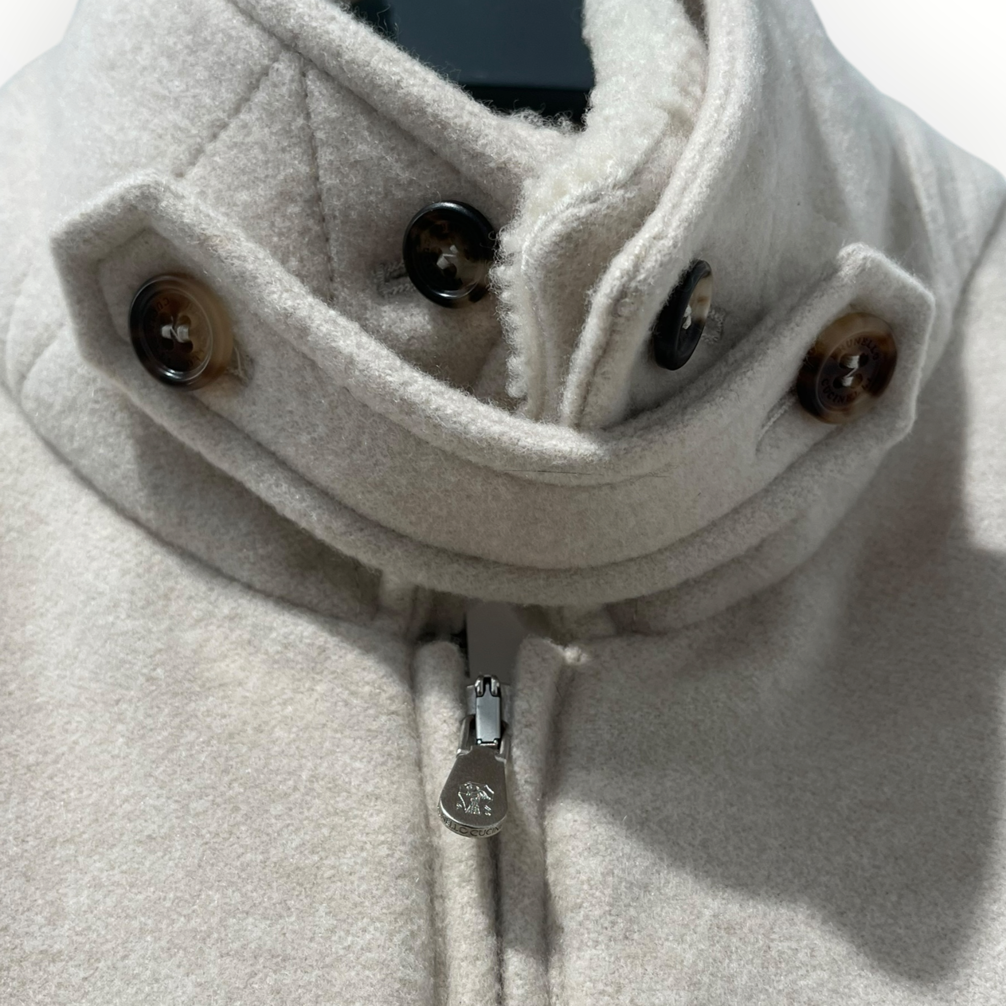 BRUNELLO CUCINELLI/Jacket/50/Cashmere/CRM/CASHMERE BOMBER JKT FUR COLLAR view 5