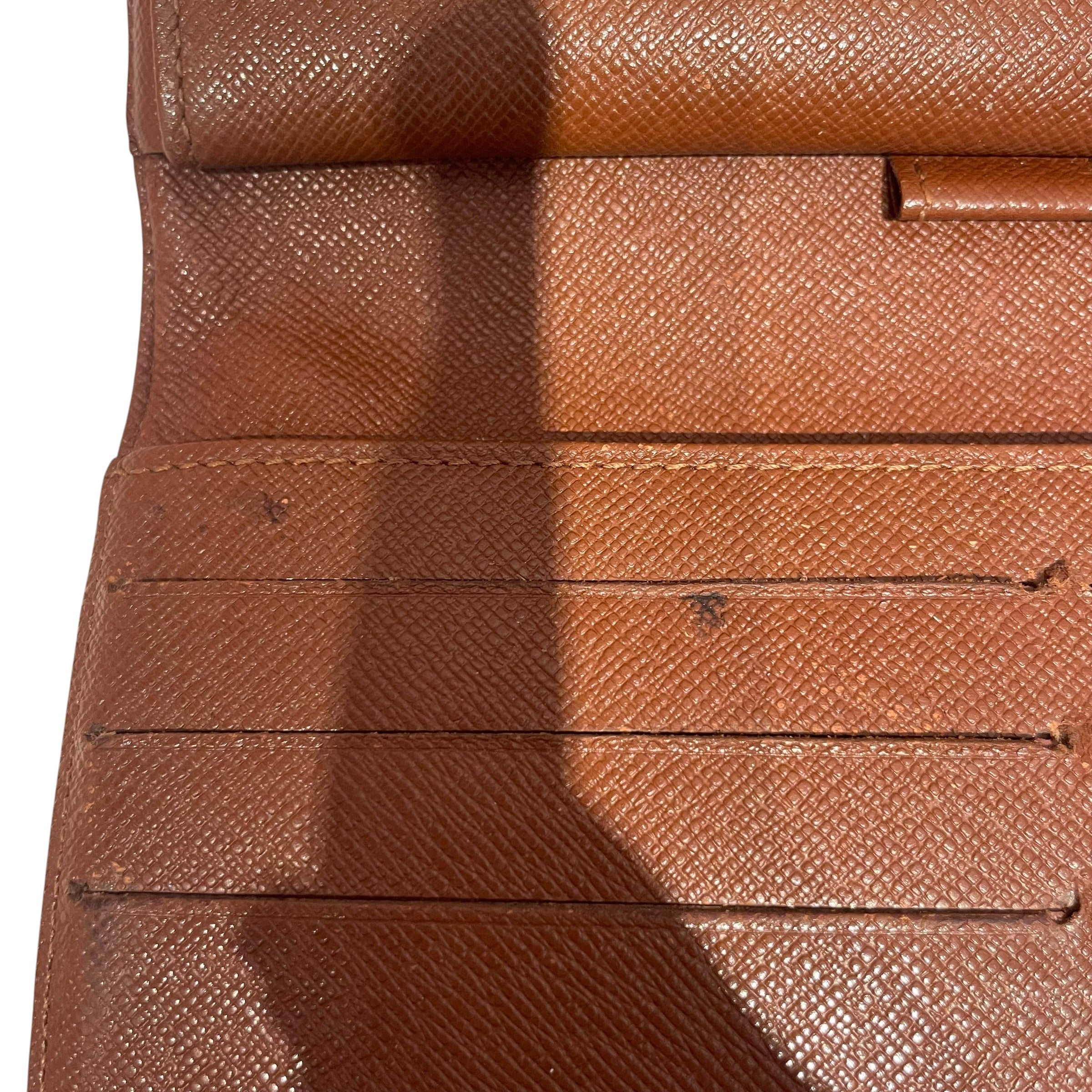 LOUIS VUITTON/Wallet/Monogram/Leather/BRW/L's/Porte Tressor Long Wallet view 6