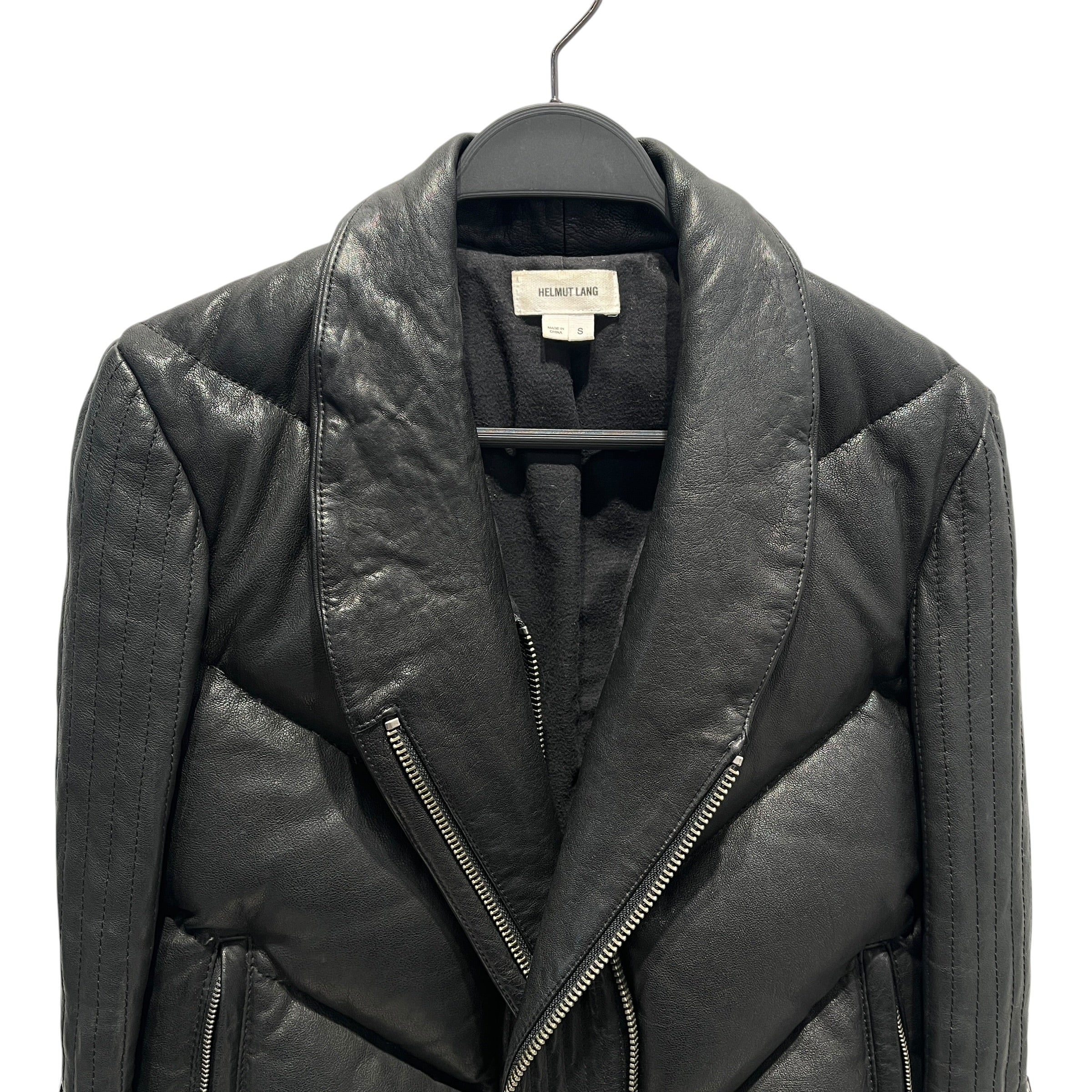 Helmut Lang/Quilted Jkt/S/Leather/BLK/quilted moto jkt view 5