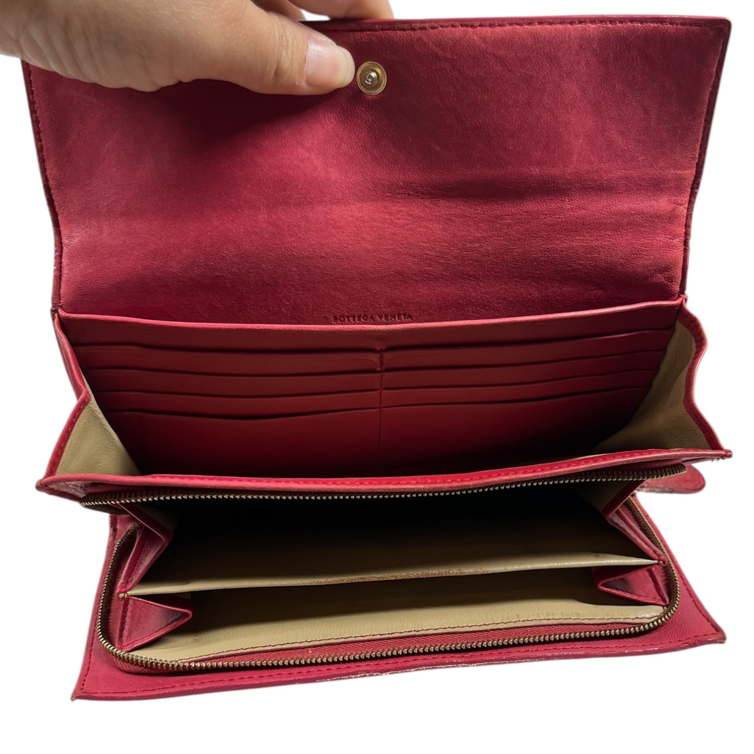 BOTTEGA VENETA/Long Wallet/Leather/RED/L's/Intrecciato view 5