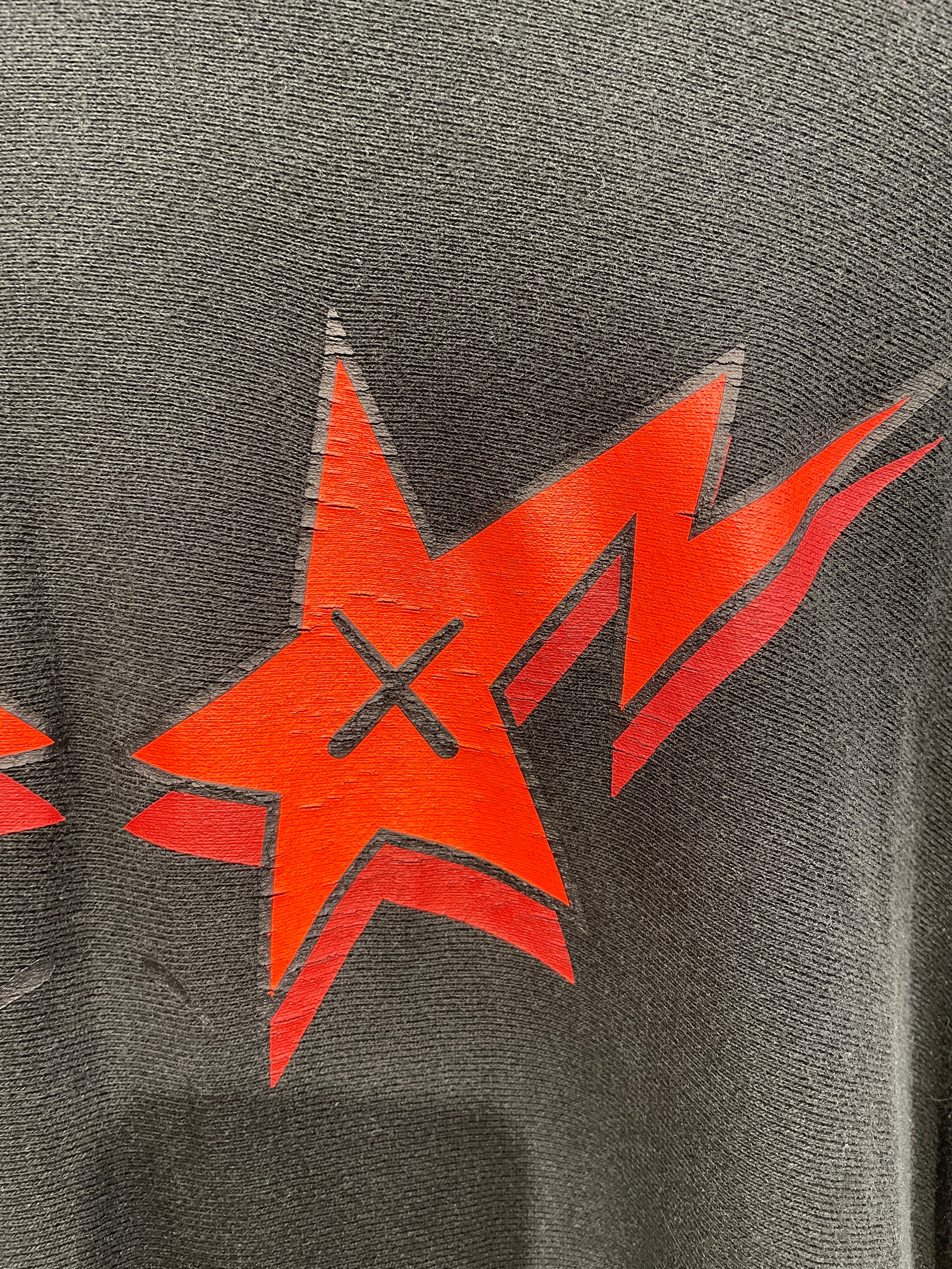 A BATHING APE/KAWS/Hoodie/L/Graphic/Cotton/BLK/Pullover/RED STA* X EYES FRONT GRAPH view 6