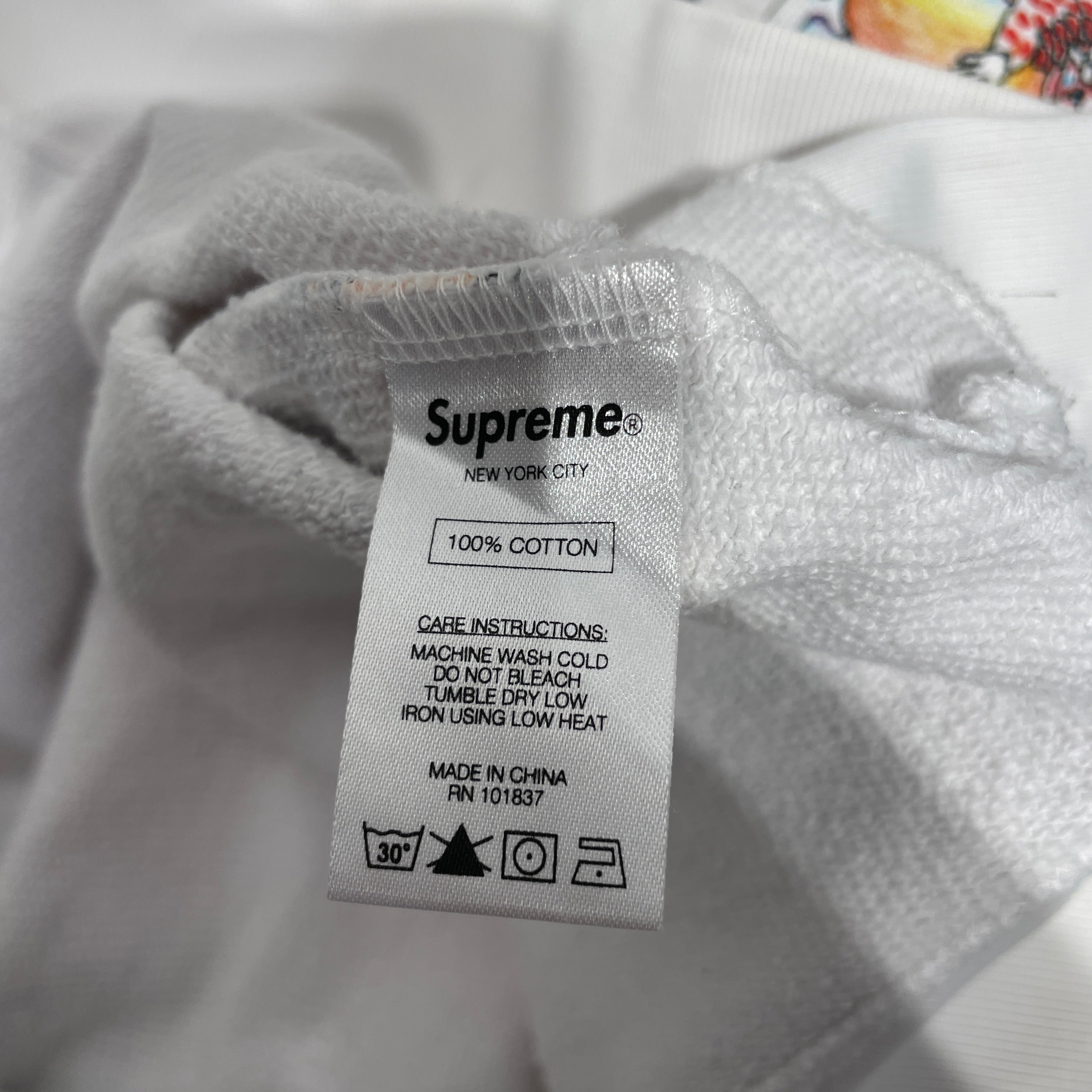 Supreme/Hoodie/XL/All Over Print/Cotton/WHT/BUTTERFLY view 3