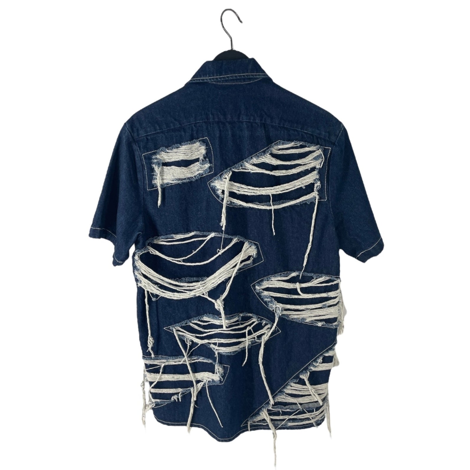 WHO DECIDES WAR/SS Shirt/XS/Denim/BLU/distressed denim view 2