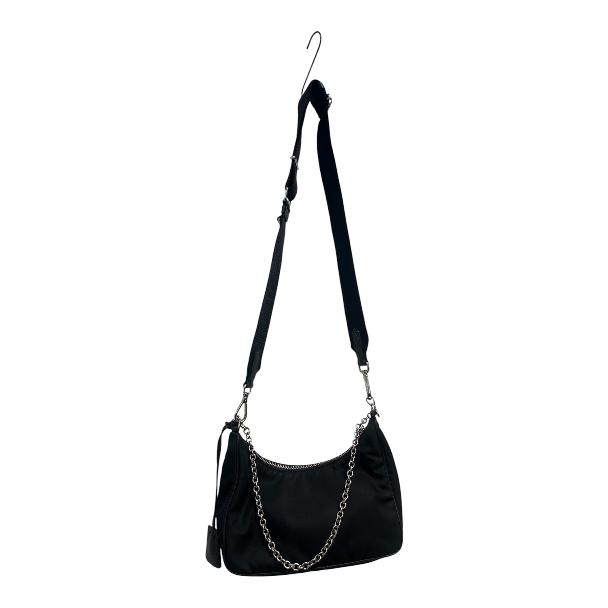 PRADA/Hand Bag/Nylon/BLK/SAFFIANO LEATHER RE-EDITION 05 view 3