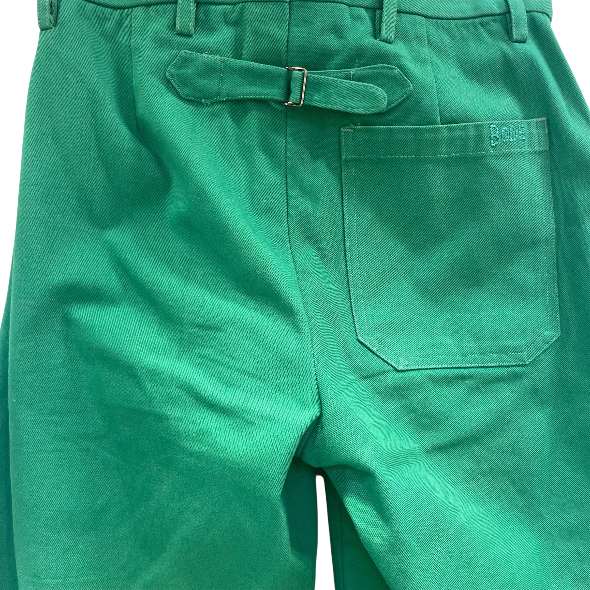 BODE/Wide Leg Pants/18/Denim/GRN/Button Fly/STANDARD TROUSERS / GREEN view 3