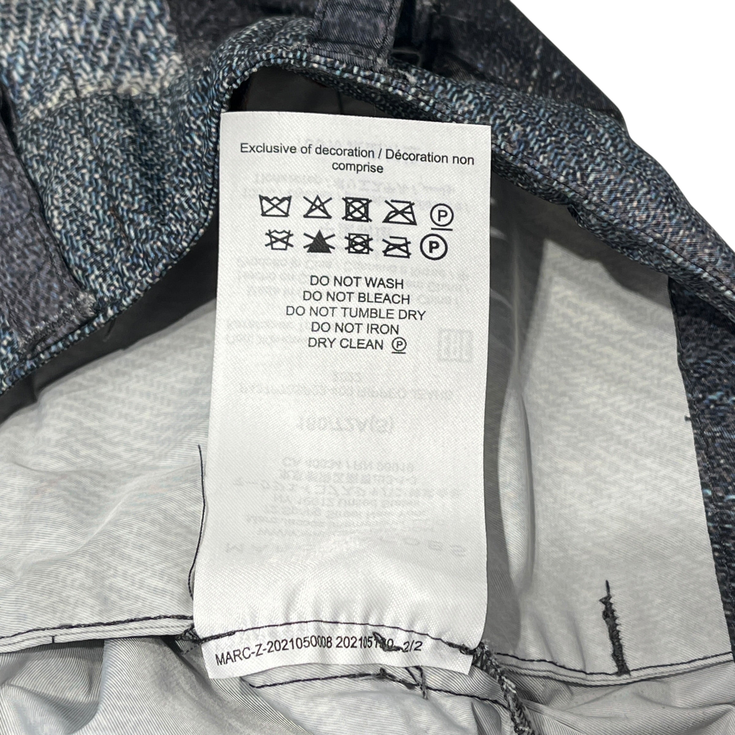 Heaven By Marc Jacobs/Bladee/Straight Pants/S/Graphic/Polyester/BLU/PRINTED DISTRESSD JEAN PANT view 5