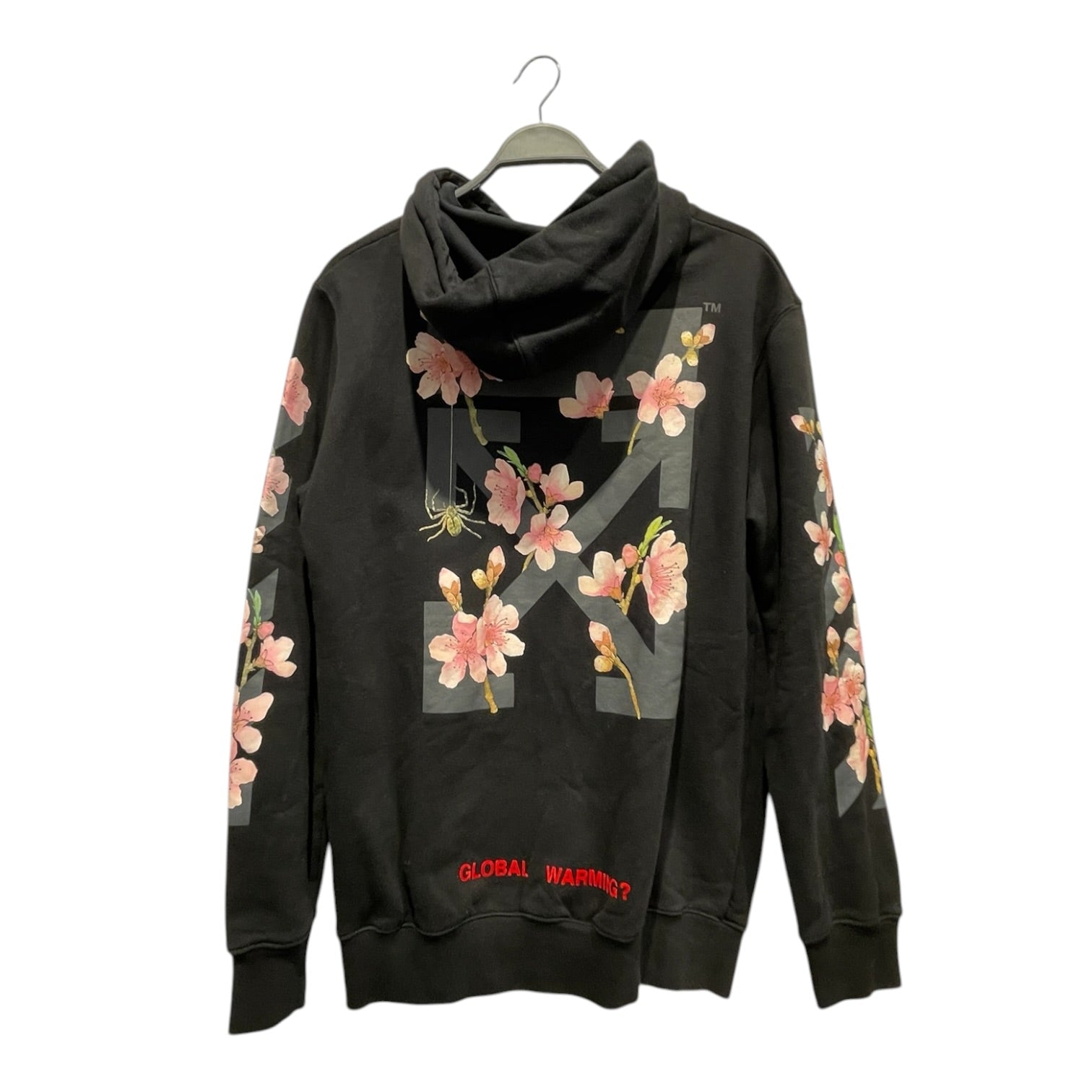 OFF-WHITE/Hoodie/XS/Cotton/BLK/Global Warming Black Hoodie view 1