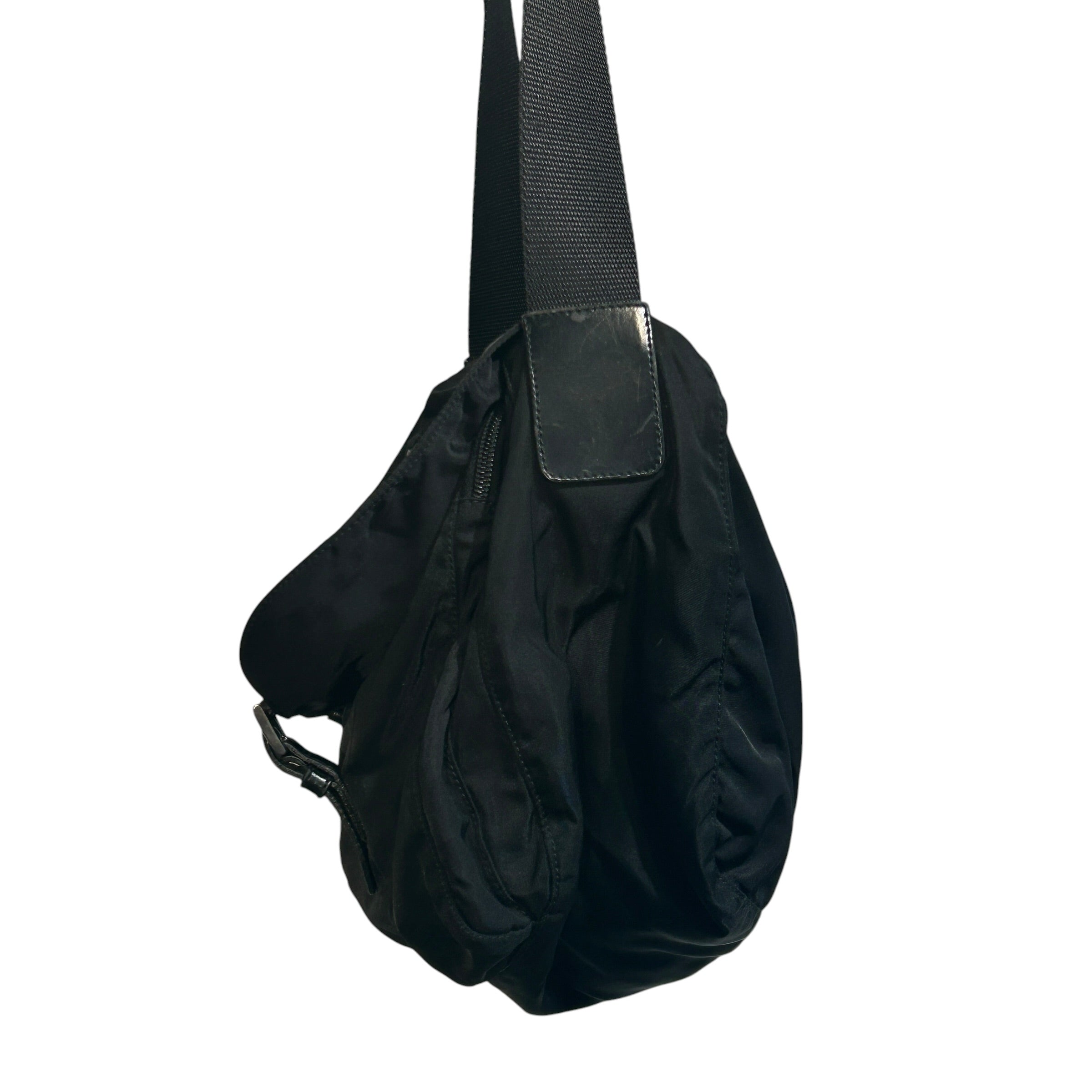 PRADA/Cross Body Bag/Nylon/BLK/TESSUTO MESSENGER BAG/BUCKLES view 5