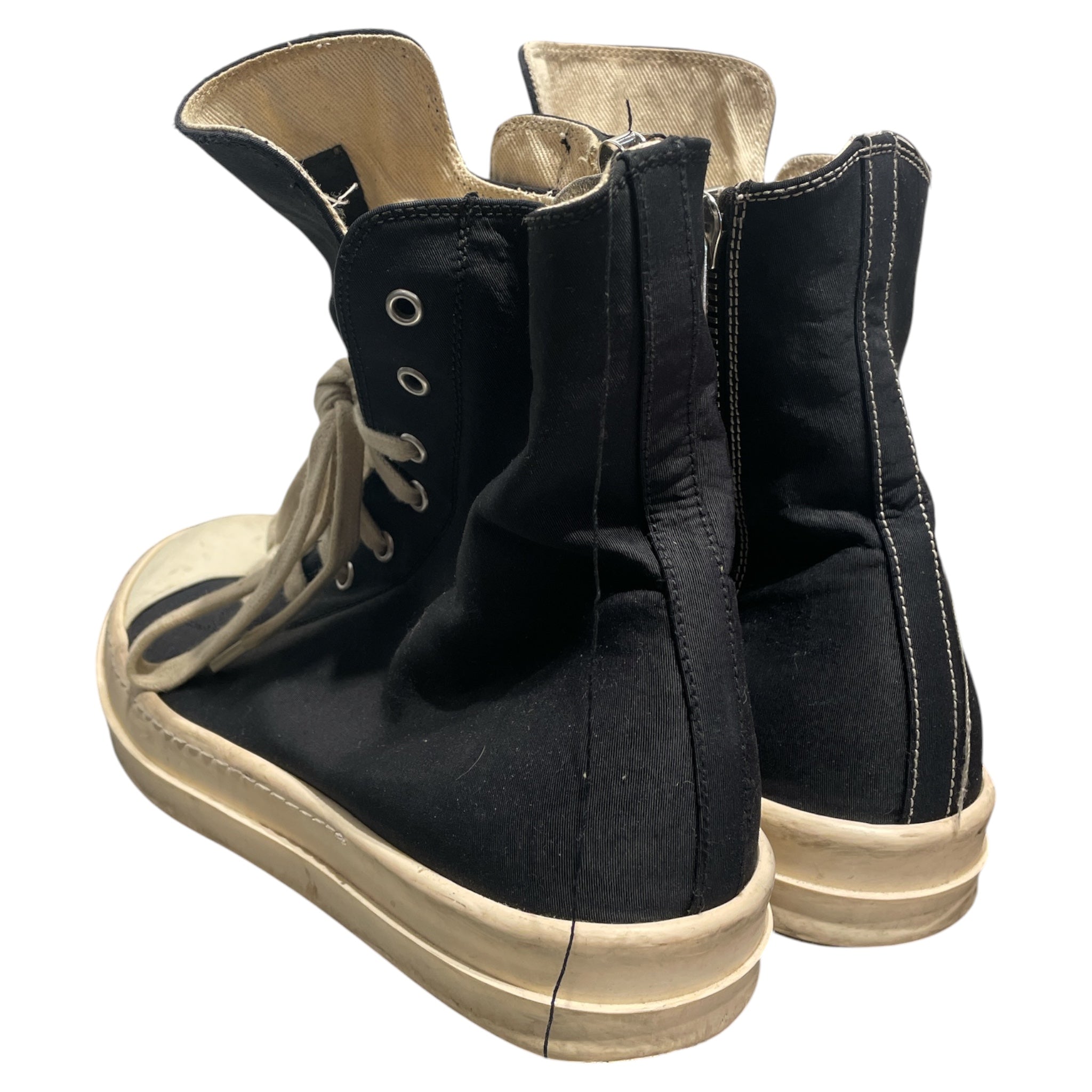 RICK OWENS DRKSHDW/Hi-Sneakers/US 10/Cotton/BLK/ RICK OWENS DRKSHDW/two/tone view 2