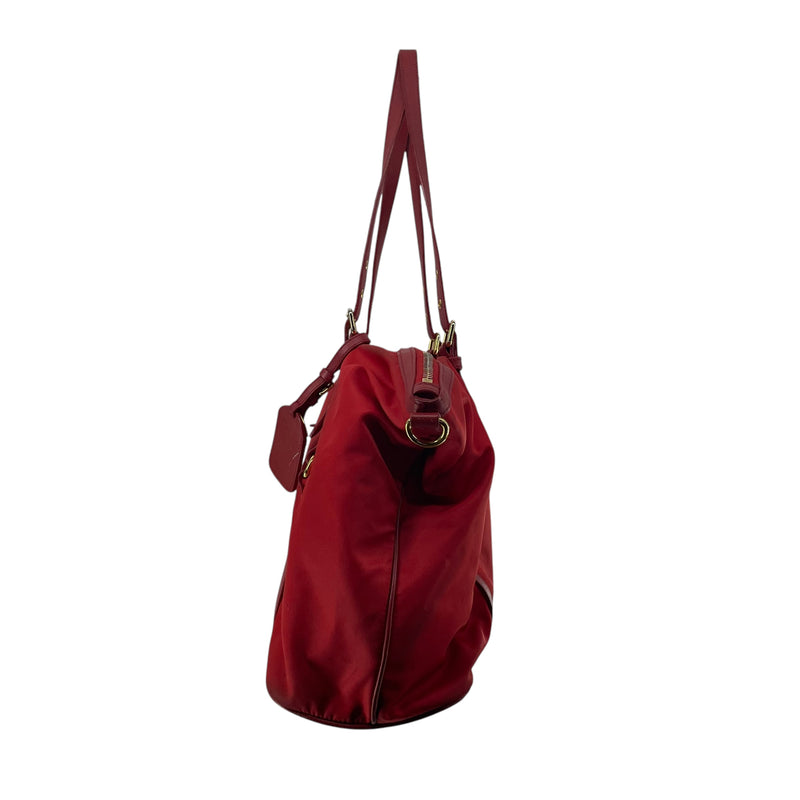 PRADA/Tote Bag/Nylon/RED/NYLON TOTE
