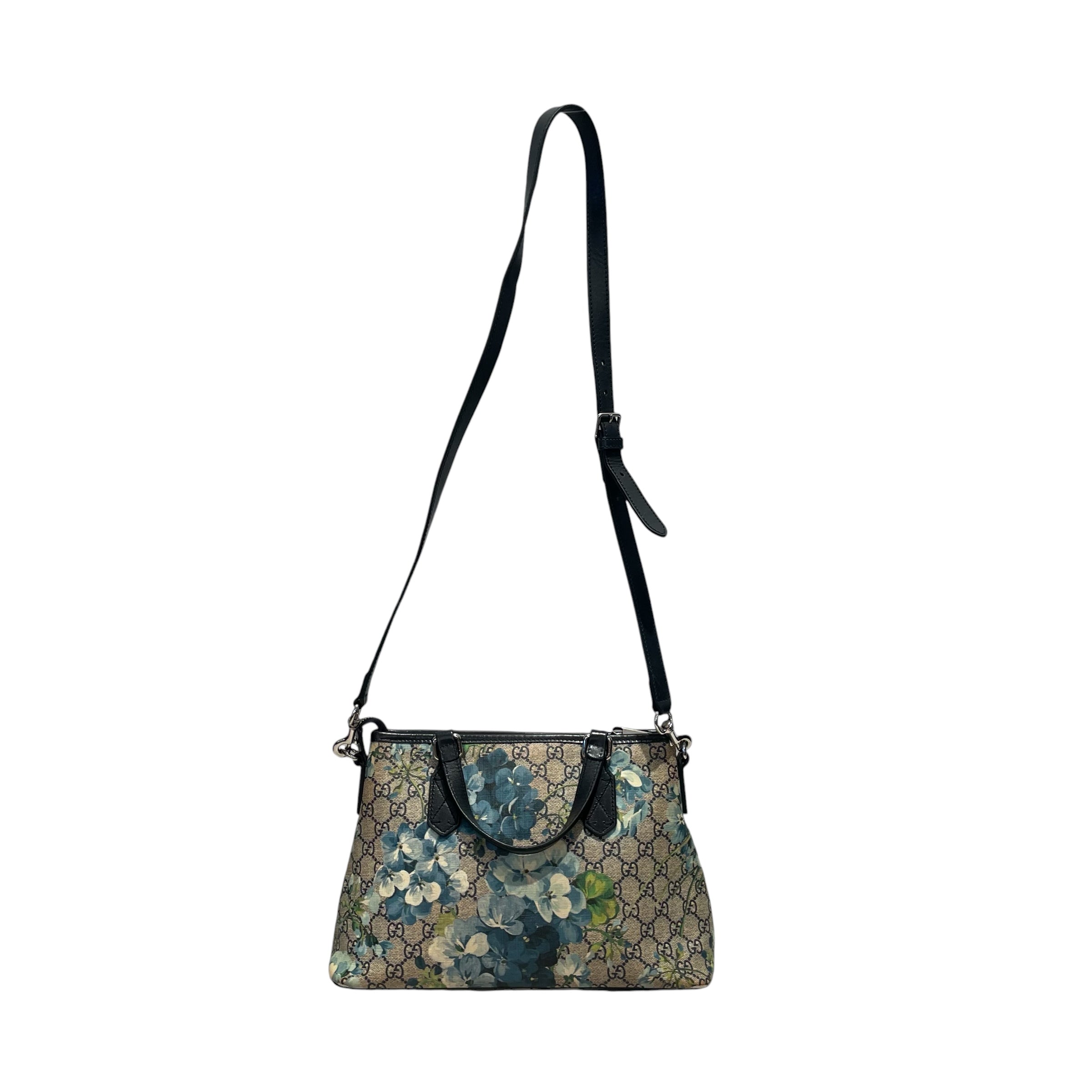 GUCCI/Bag/Monogram/Leather/BLU/GG blooms small tote view 2