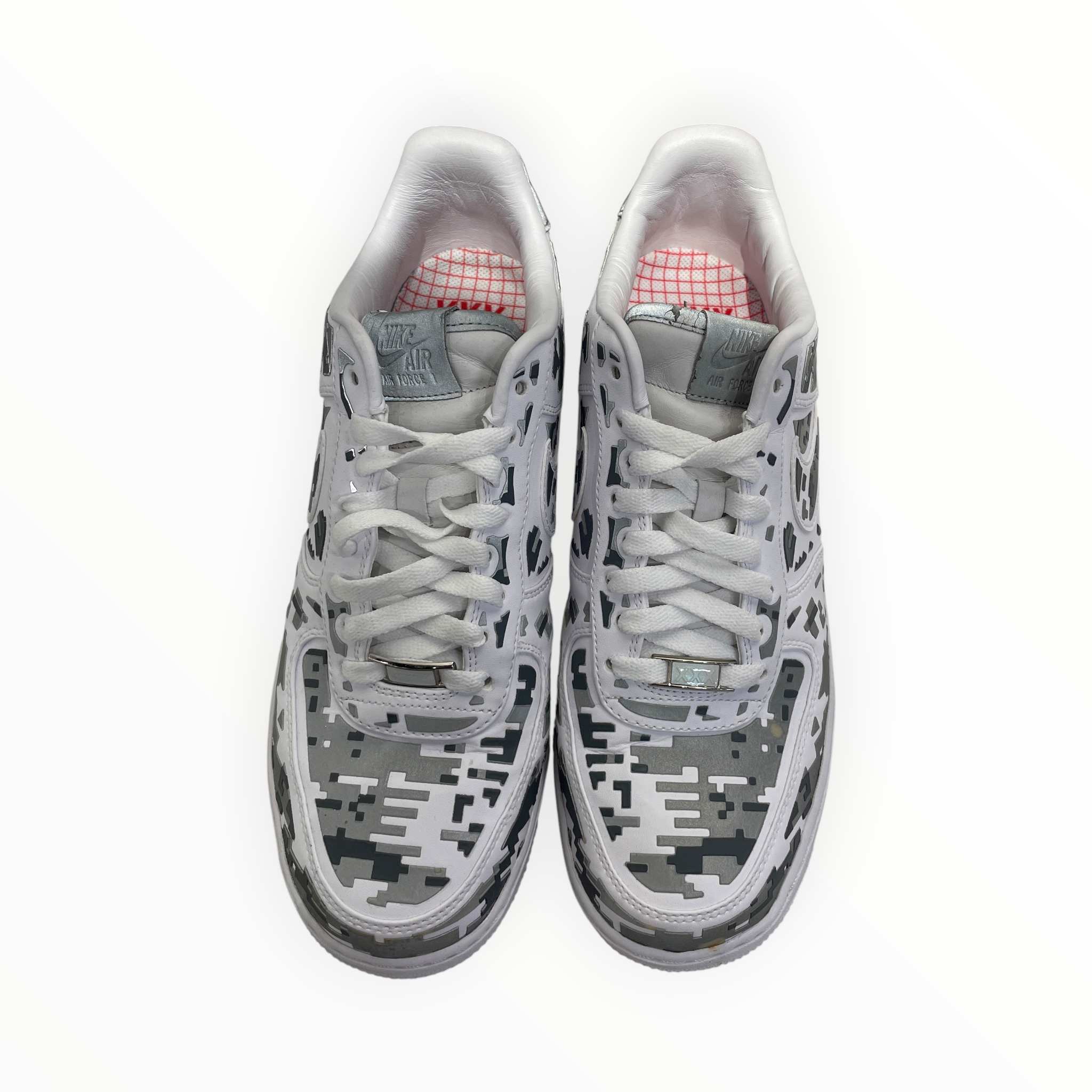 NIKE/AIR FORCE 1 LOW PREMIUM 08 QS/Low-Sneakers/US 9.5/Camouflage/Leather/WHT/520505-100 view 4