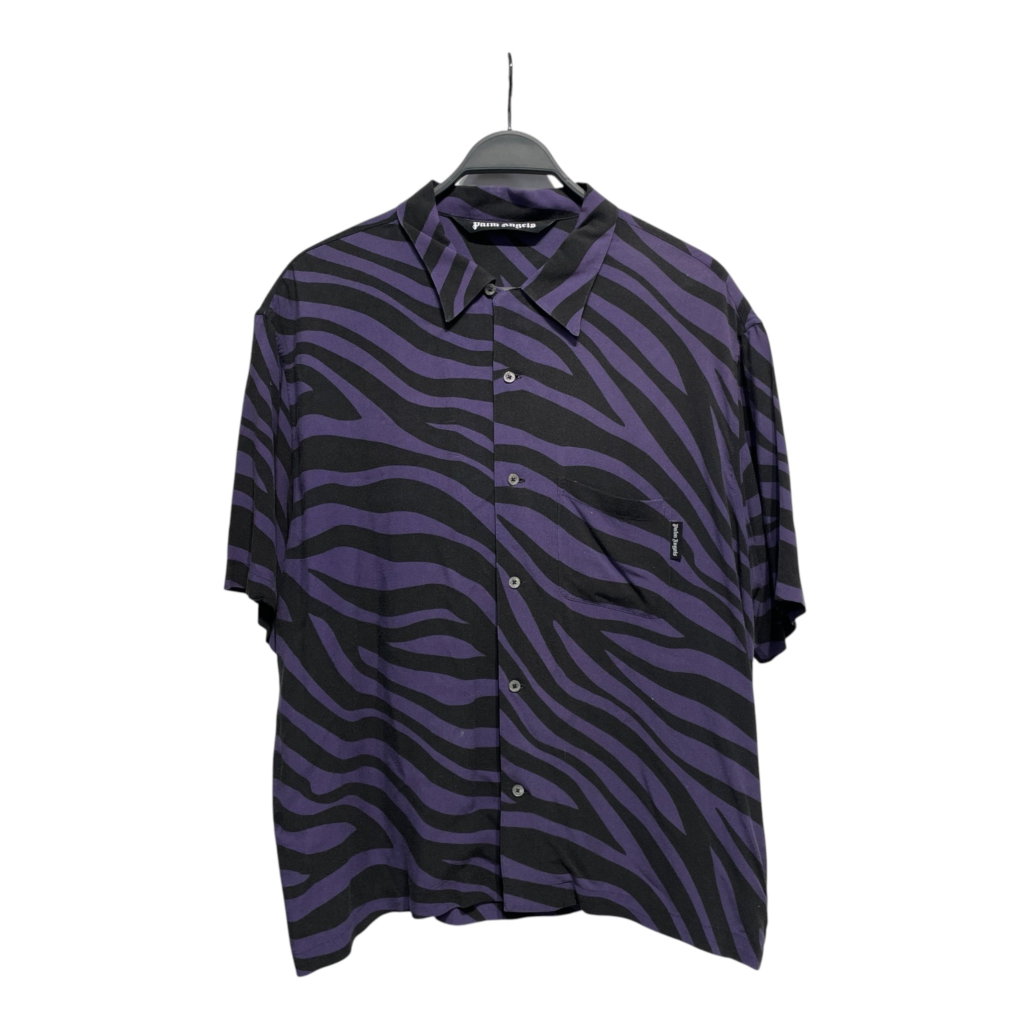 Palm Angels/SS Shirt/54/Polyester/PPL/Stripe/ view 1