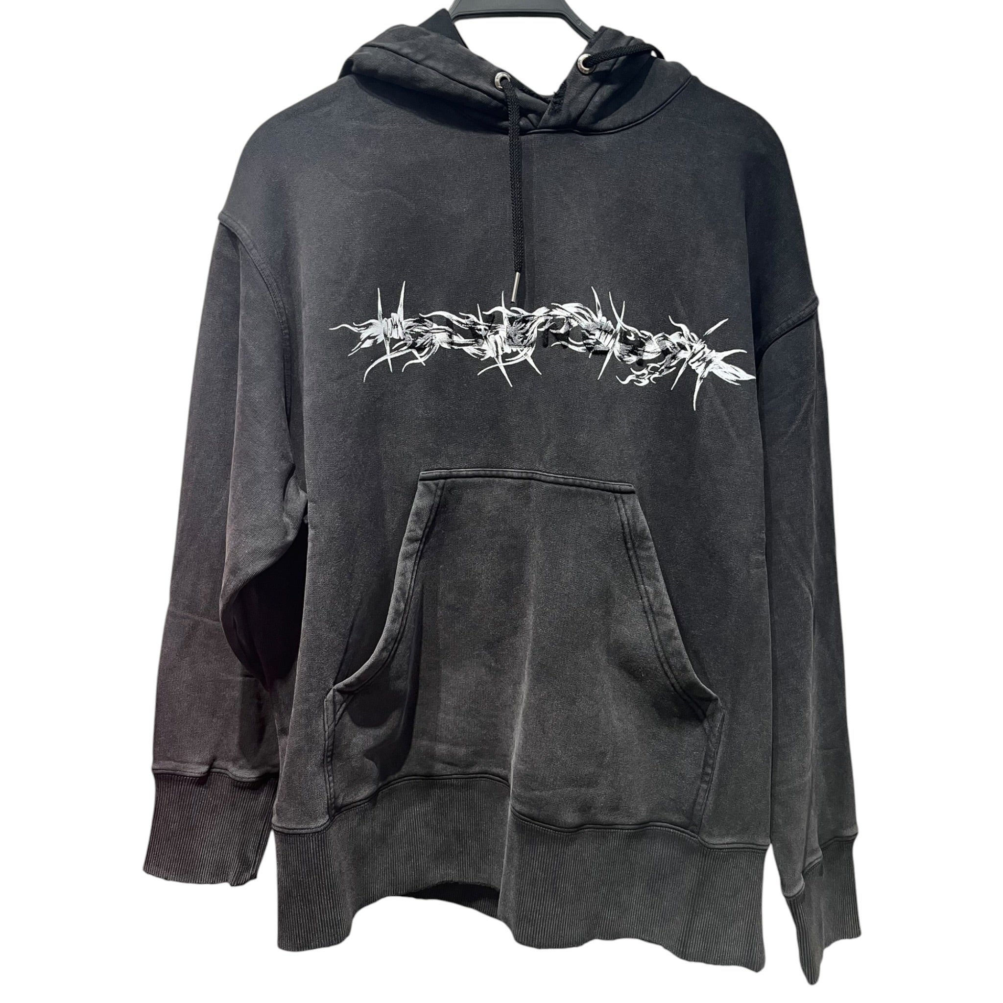 GIVENCHY/Hoodie/XS/Graphic/Cotton/BLK/Barbed Wire Graphic view 1
