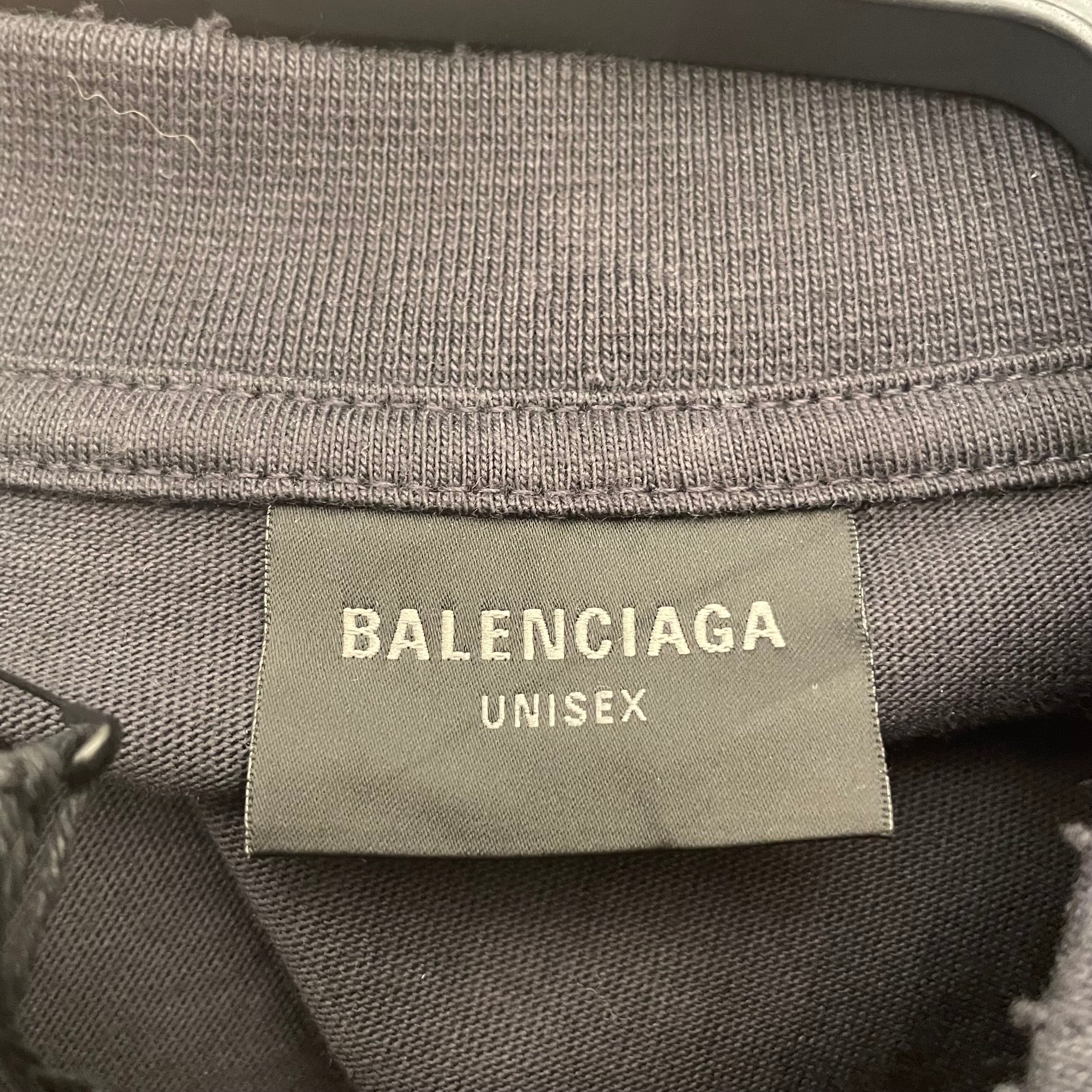 BALENCIAGA/T-Shirt/1/Cotton/BLK/Graphic/FW24 PLANET EARTH TEE view 4