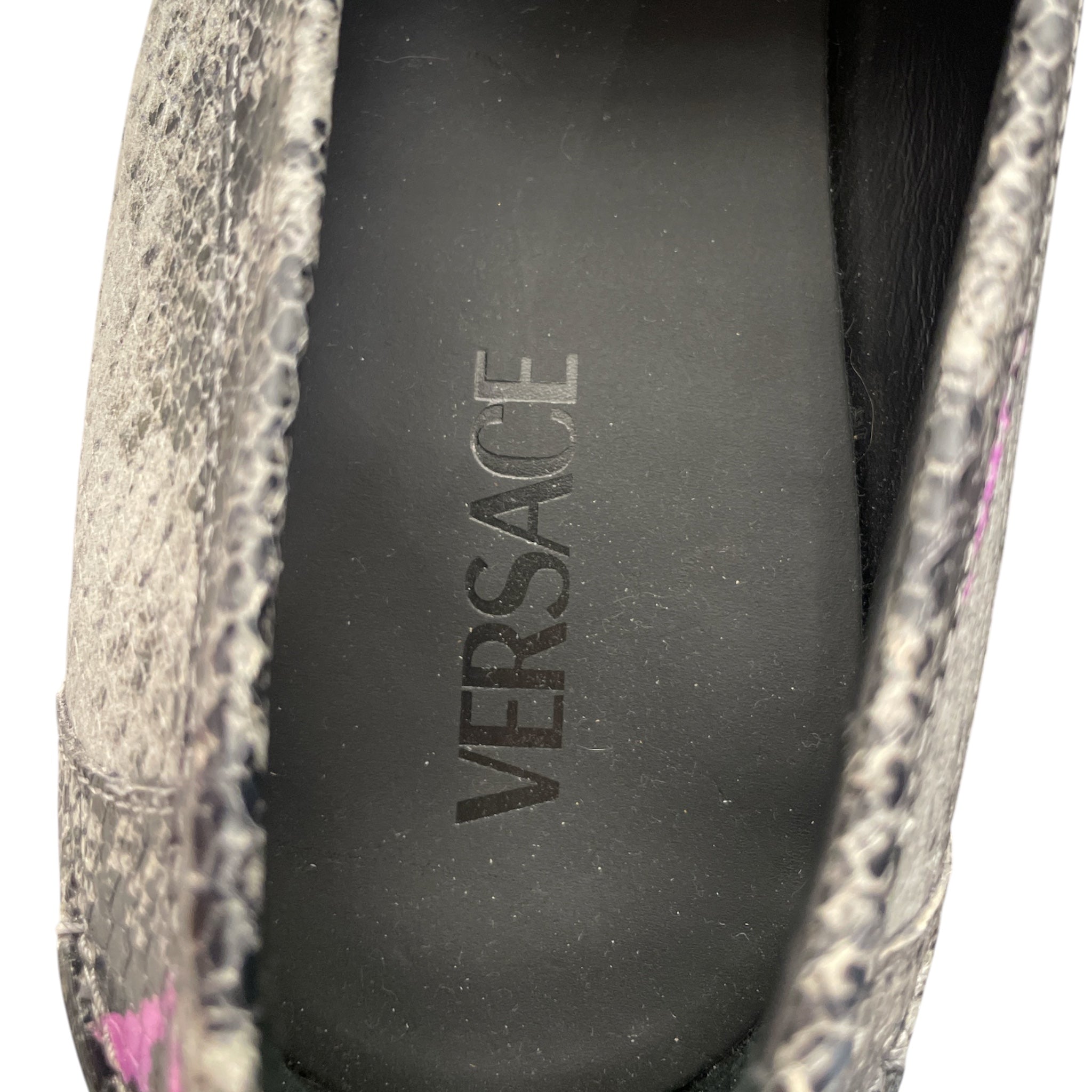 VERSACE/Loafers/EU 44/Animal Pattern/Leather/GRY/ORANGE AND PURPLE SNAKESKIN view 3