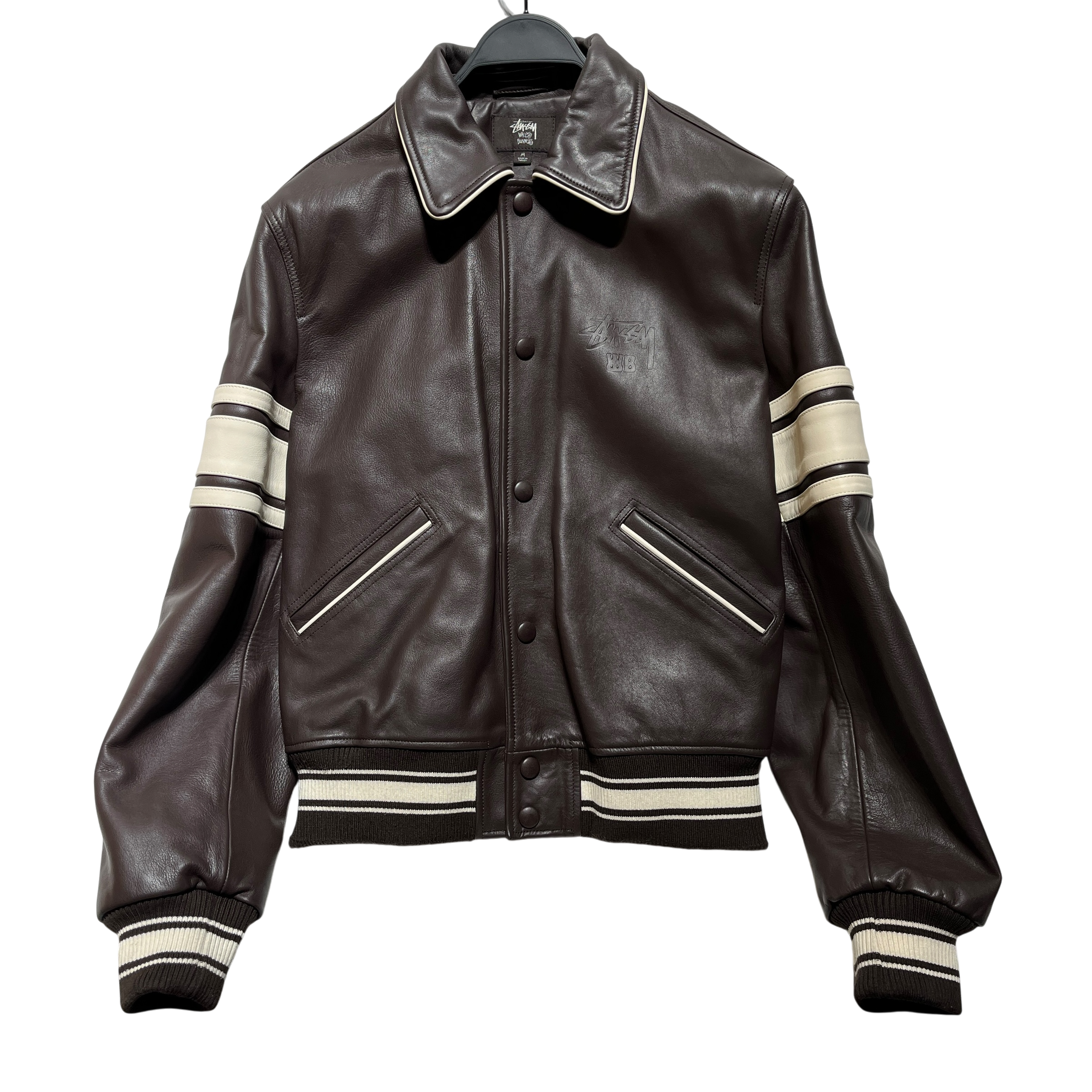STUSSY/WALES BONNER/Leather Jkt/M/Leather/BRW/Lambskin Teddy Jacket view 1