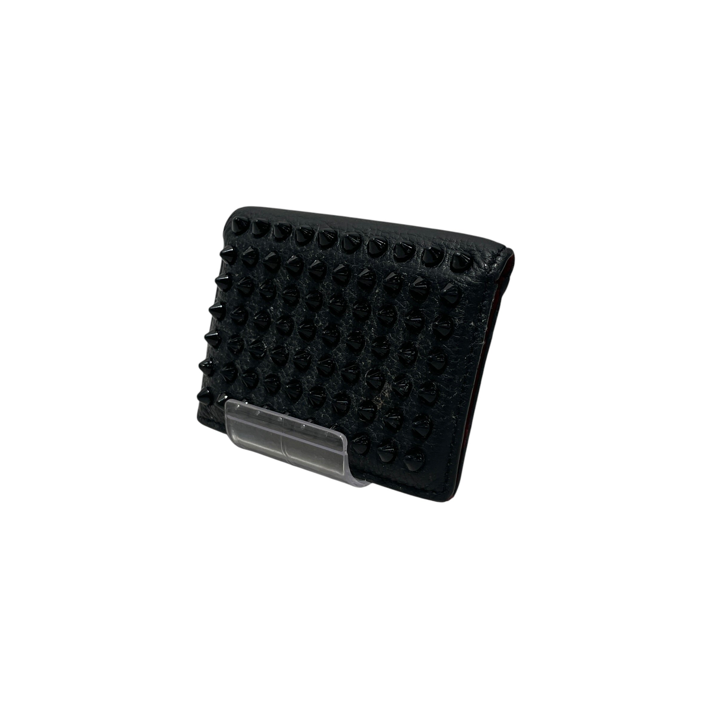Christian Louboutin/Wallet/Leather/BLK/M's/spike view 1