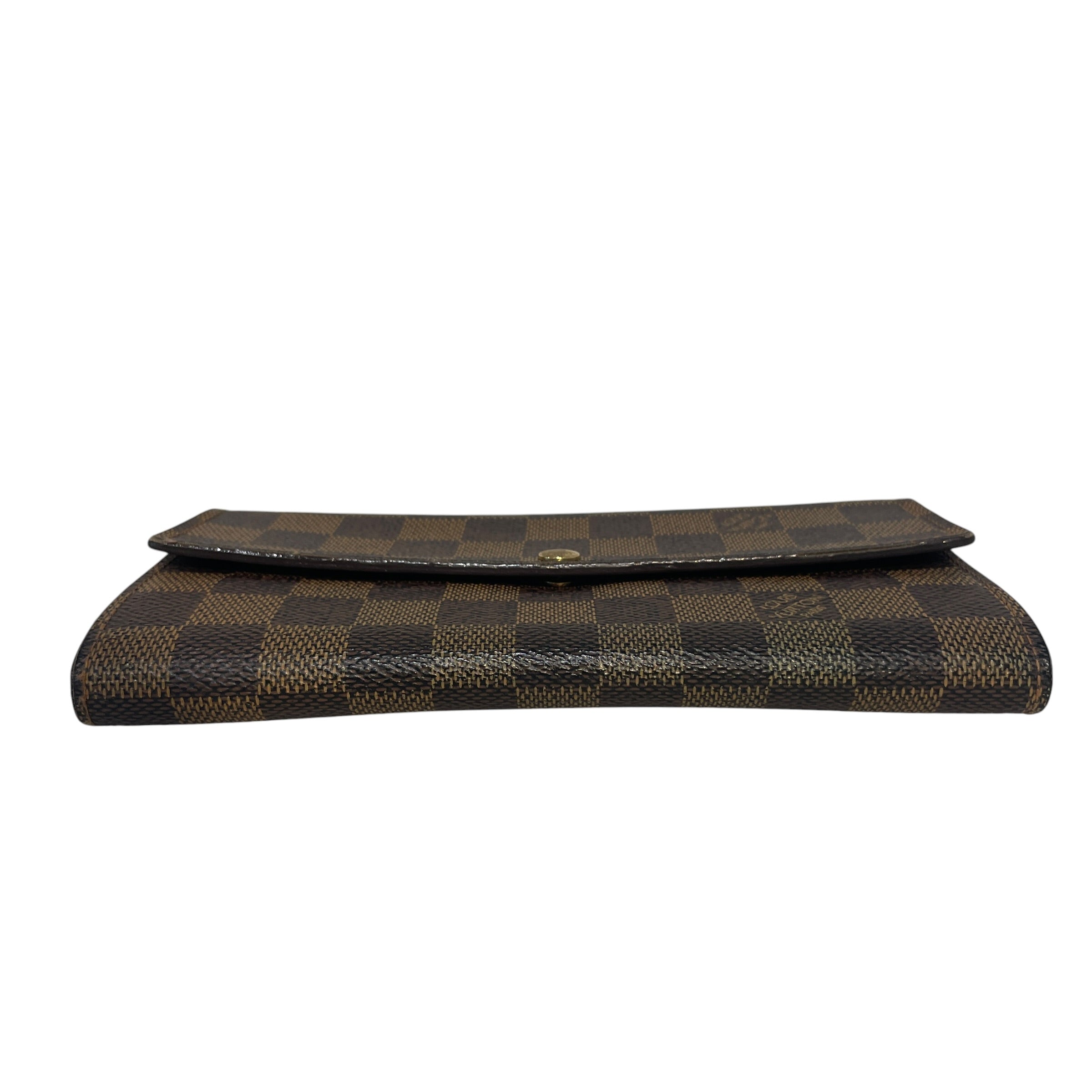 LOUIS VUITTON/Long Wallet/Monogram/Leather/BRW/L's/Damier Ebene Sarah Wallet view 3