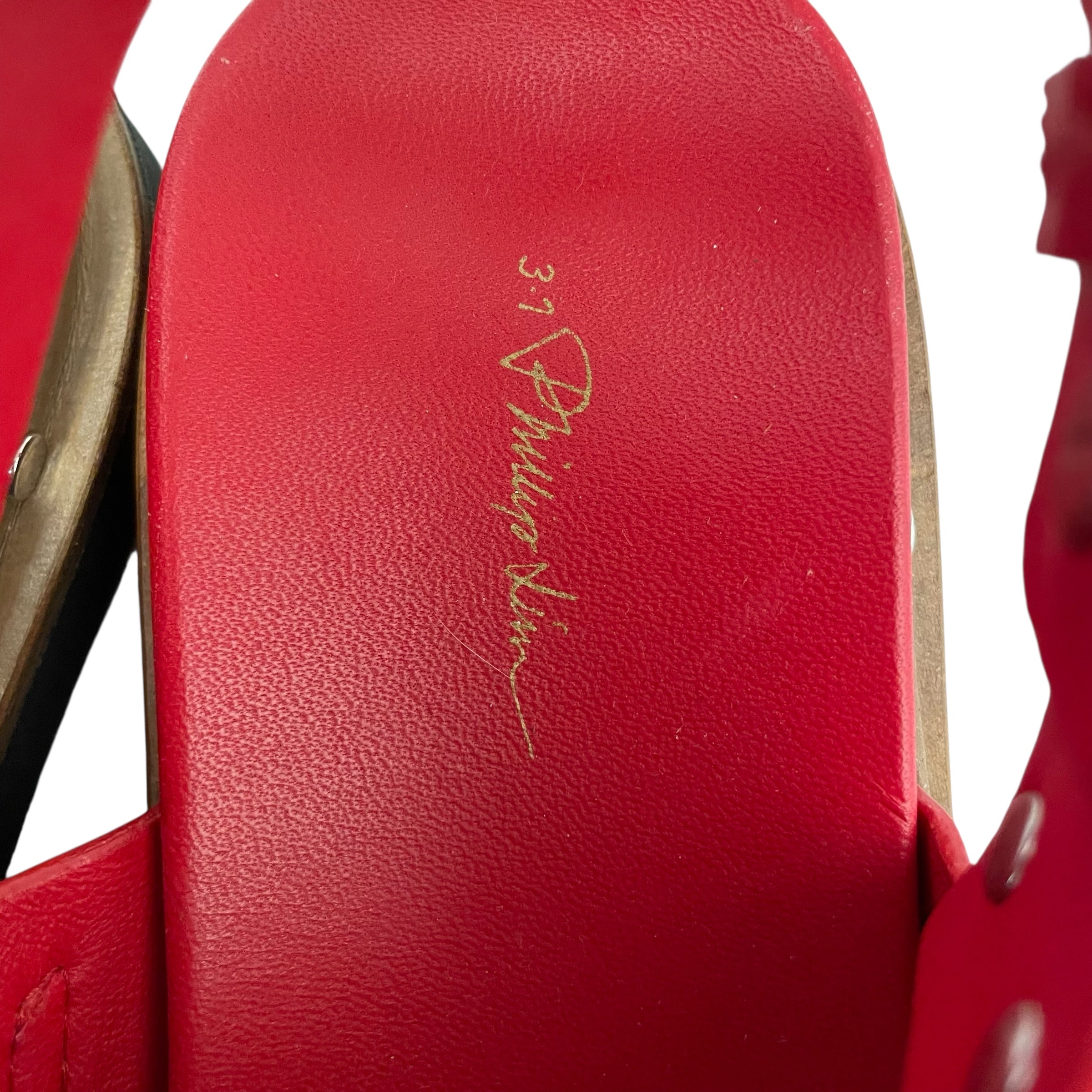 3.1 phillip lim/Sandals/EU 39/Leather/RED/RING ON BUCKLE view 6