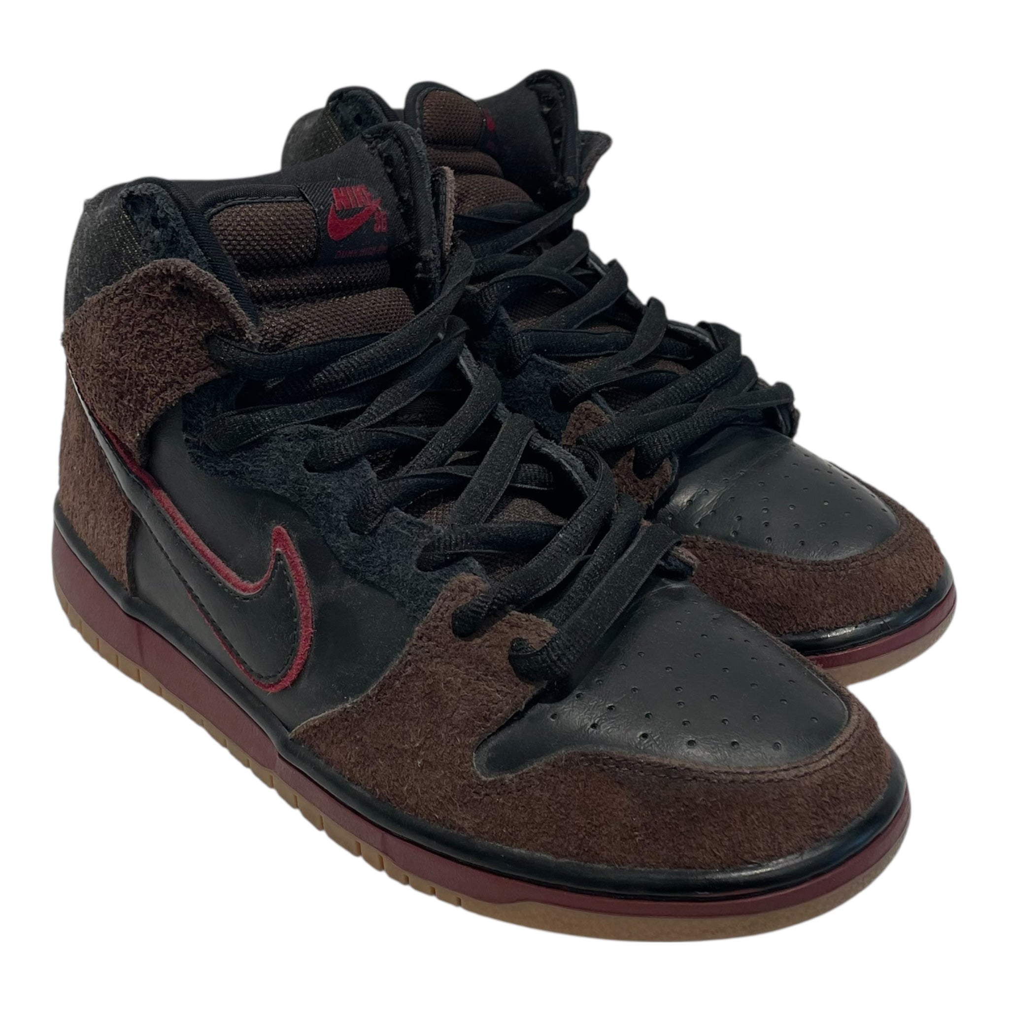 NIKE/DUNK HIGH PREMIUM SB/Hi-Sneakers/US 9.5/Suede/BRW/313171-013 view 1