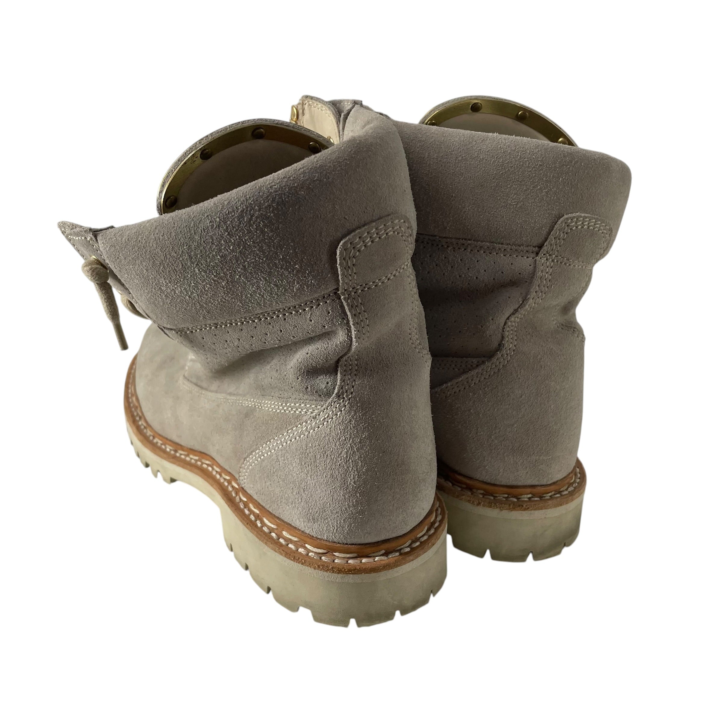 BALMAIN/Boots/EU 40/Suede/GRY/COMBAT GLD HARDWARE/30204 view 2