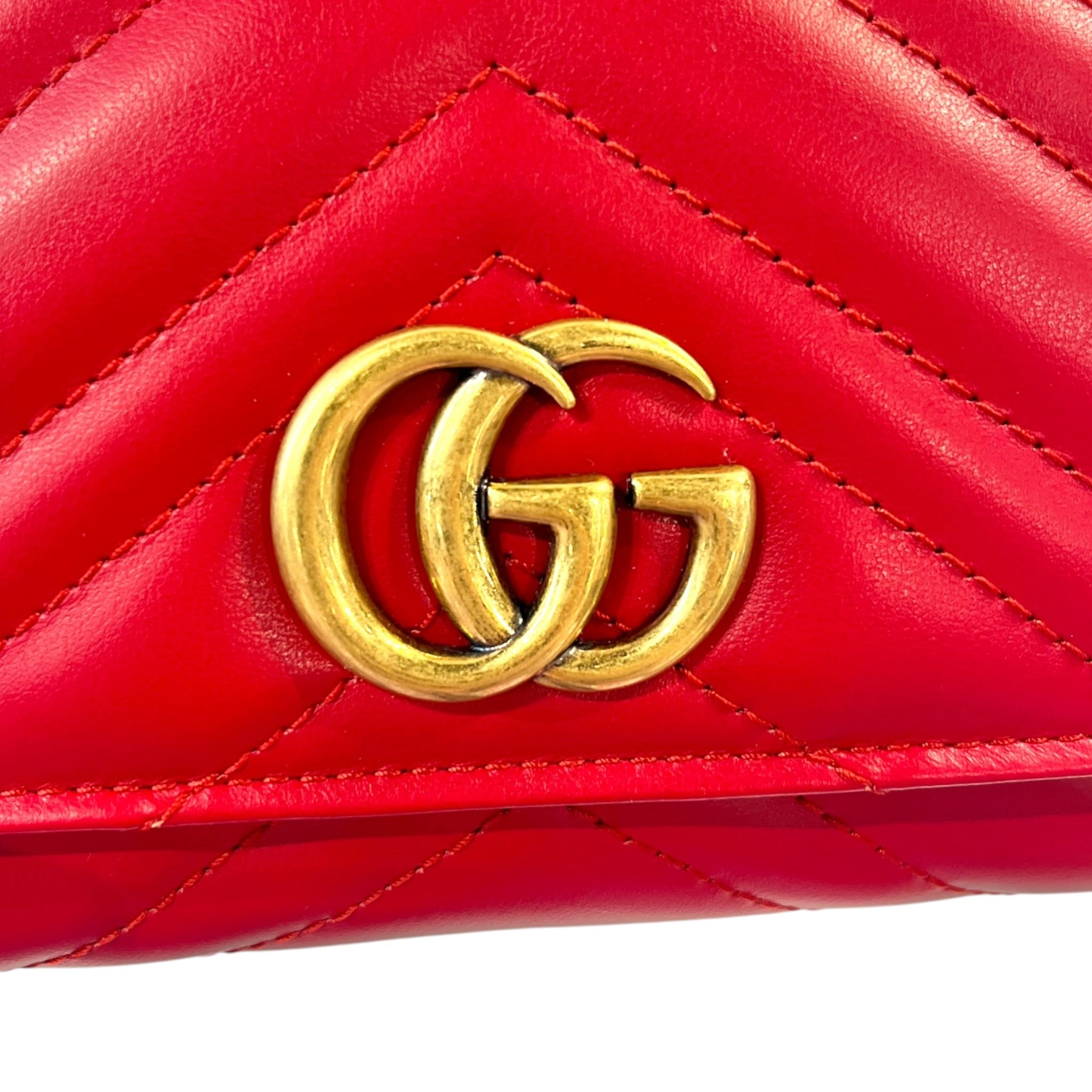 GUCCI/Long Wallet/Leather/RED/GG MARMONT CONTINENTAL view 7