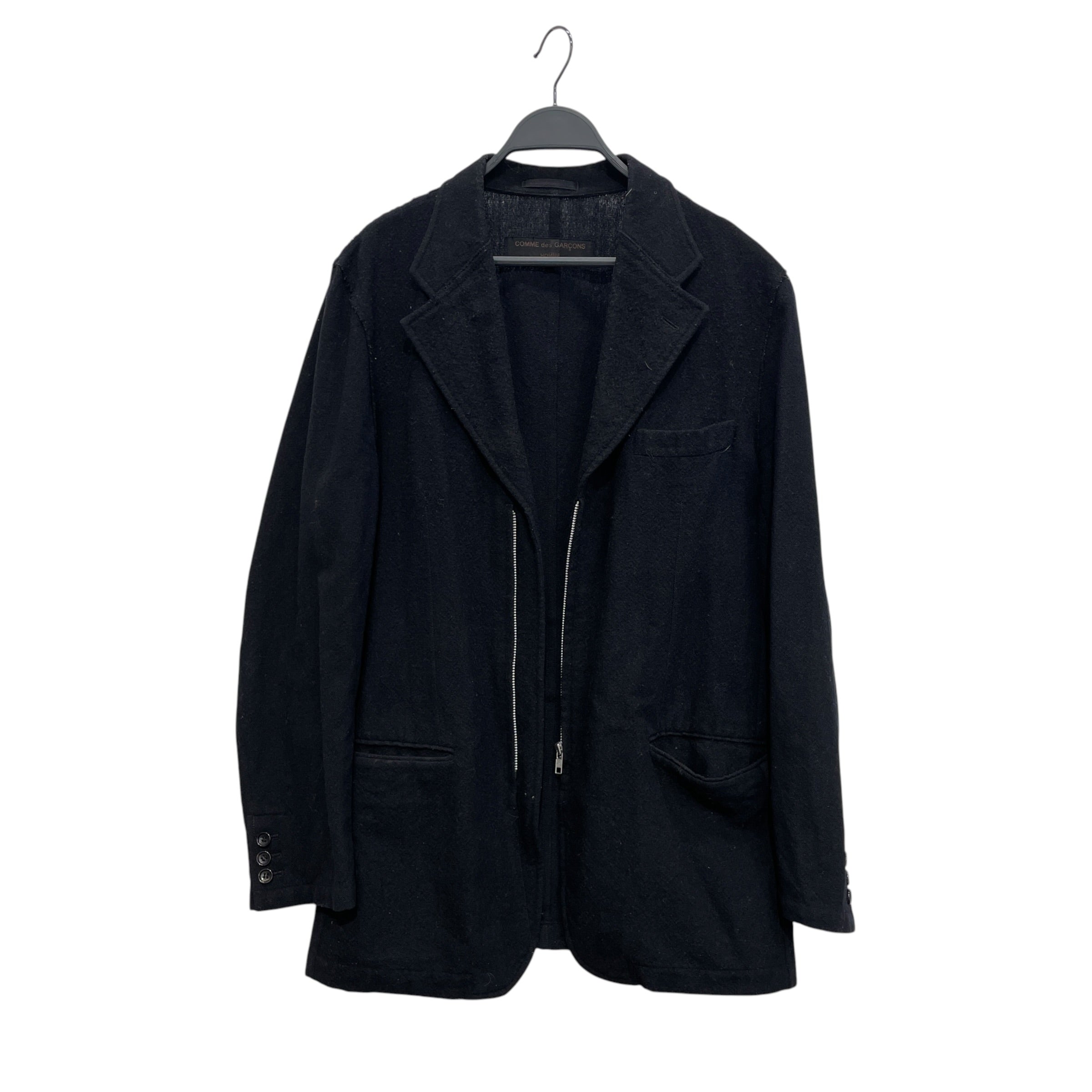 COMME des GARCONS HOMME/Tailored Jkt/M/Wool/BLK/Single Breasted/CDC HOMME WOOL BLAZER view 1