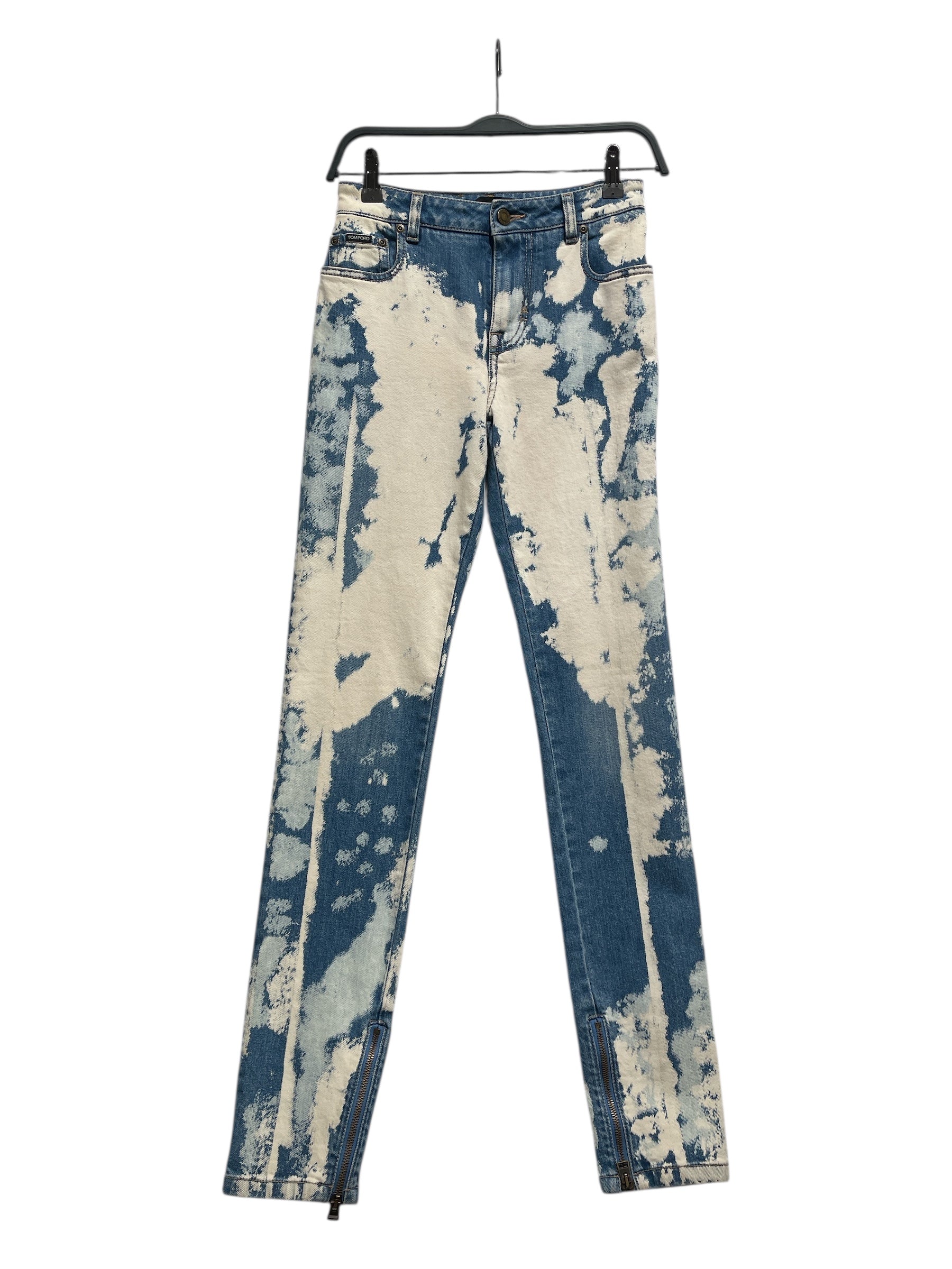 TOM FORD/Straight Pants/24/All Over Print/Cotton/BLU/WHITE COW SPOTS view 1
