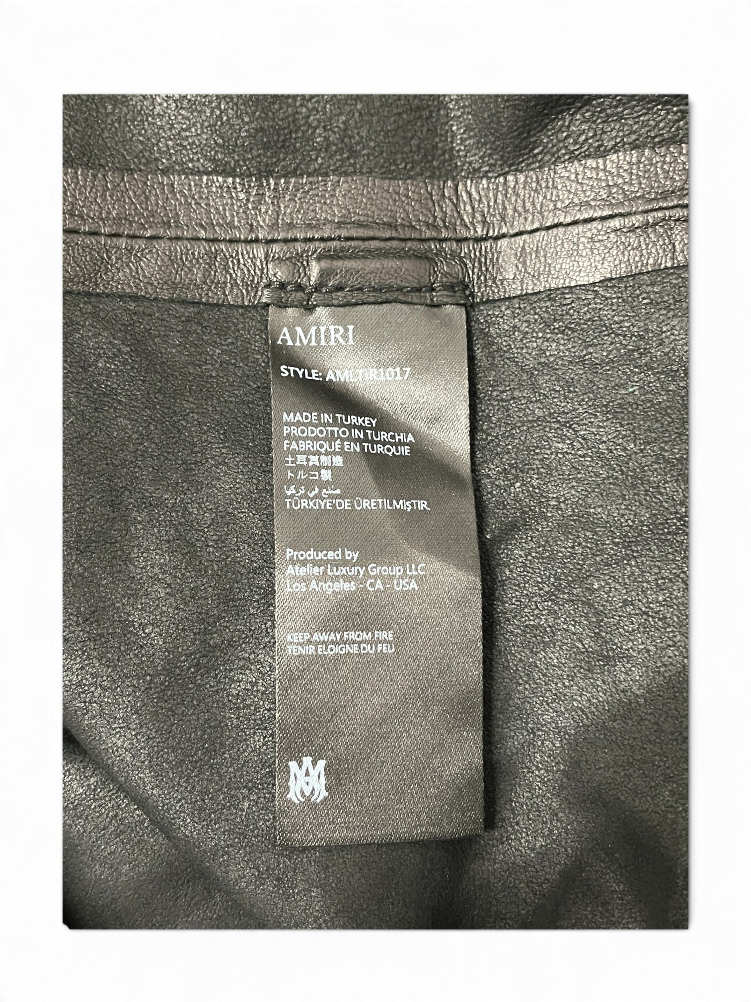 AMIRI/Polo Shirt/48/Leather/BLK/Open Coller/BUTTON UP view 4